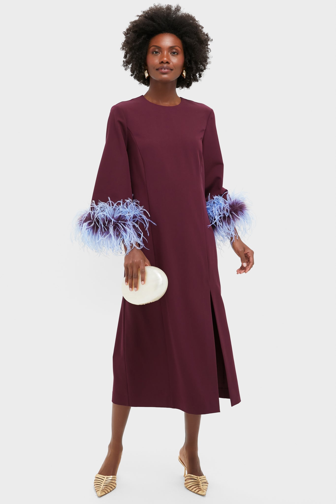 Winetasting Feather Eleanor Dress
