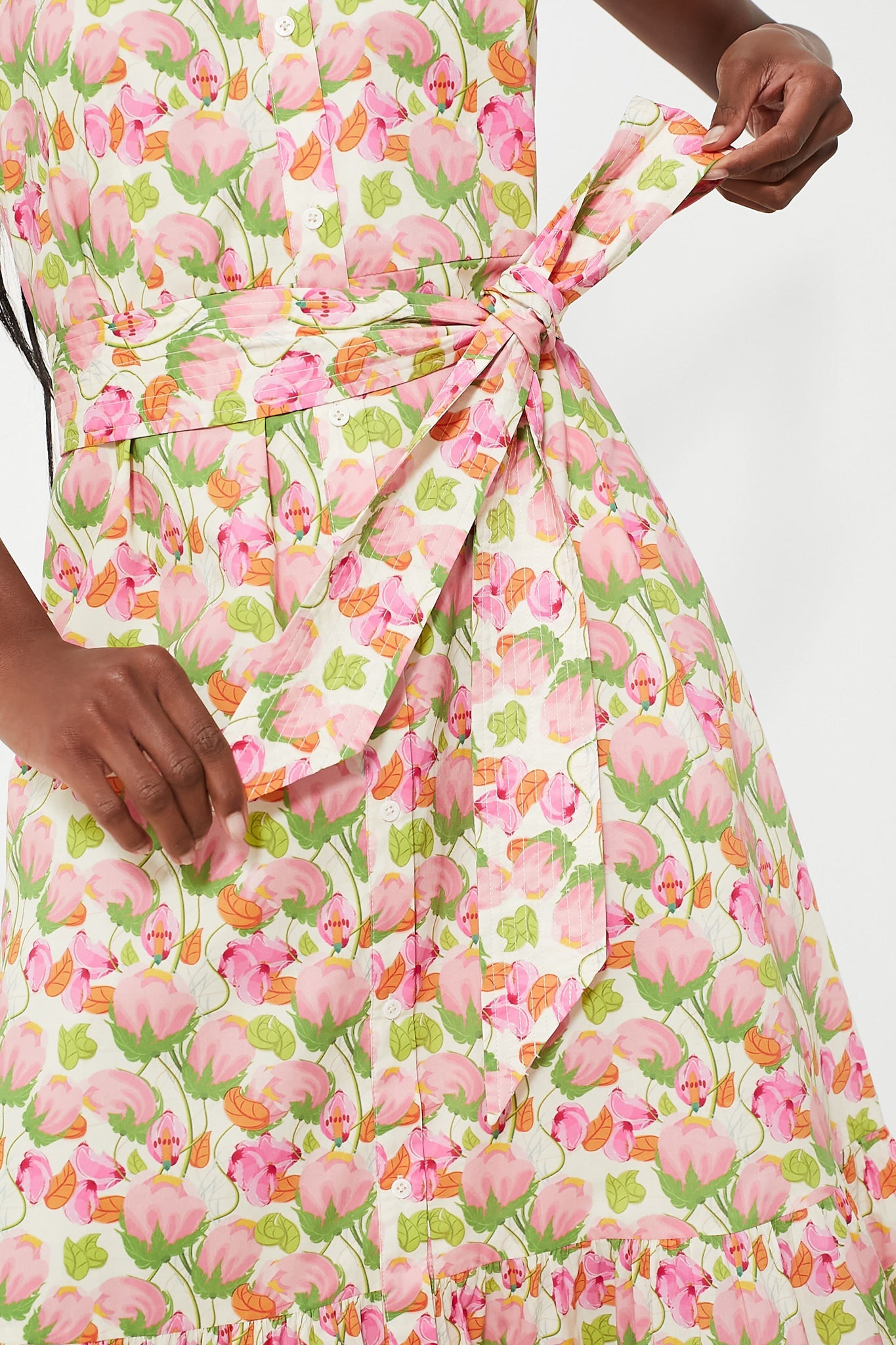 Pink Tulip Floral Tess Maxi Dress