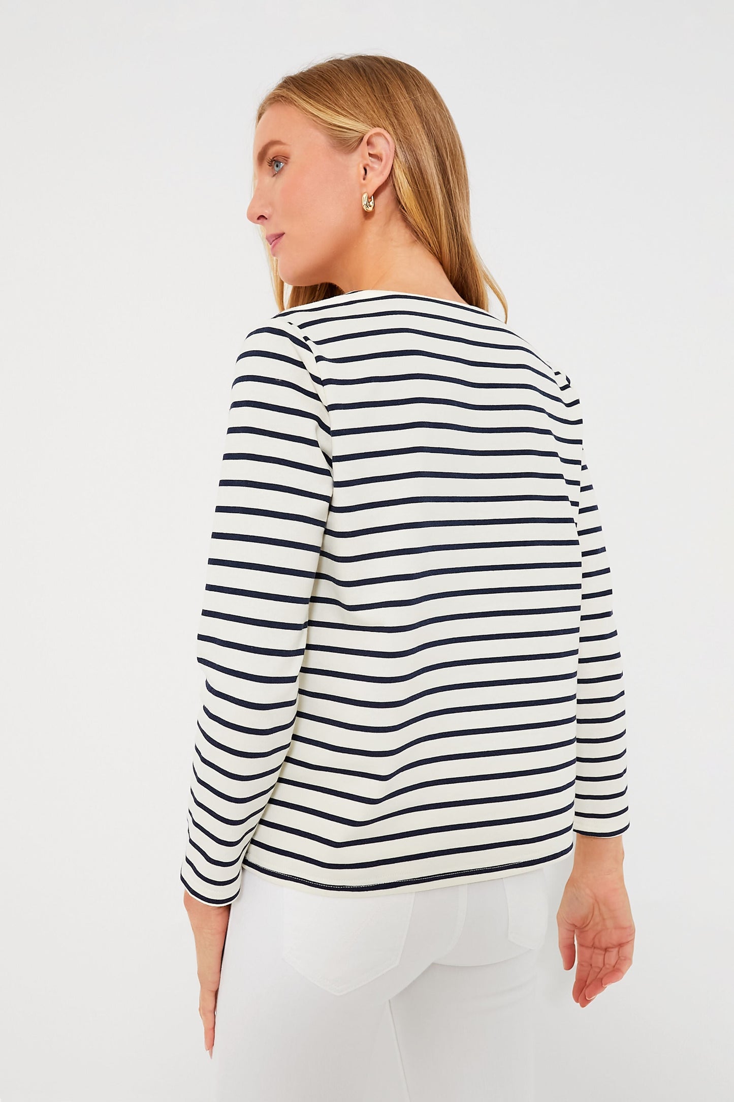 Navy Stripe Manon Popover