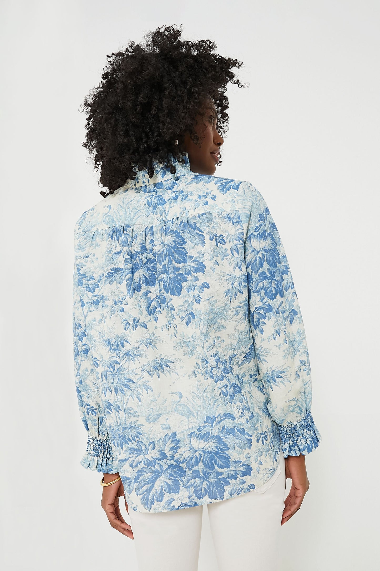 Misty Blue Toile Teagan Popover