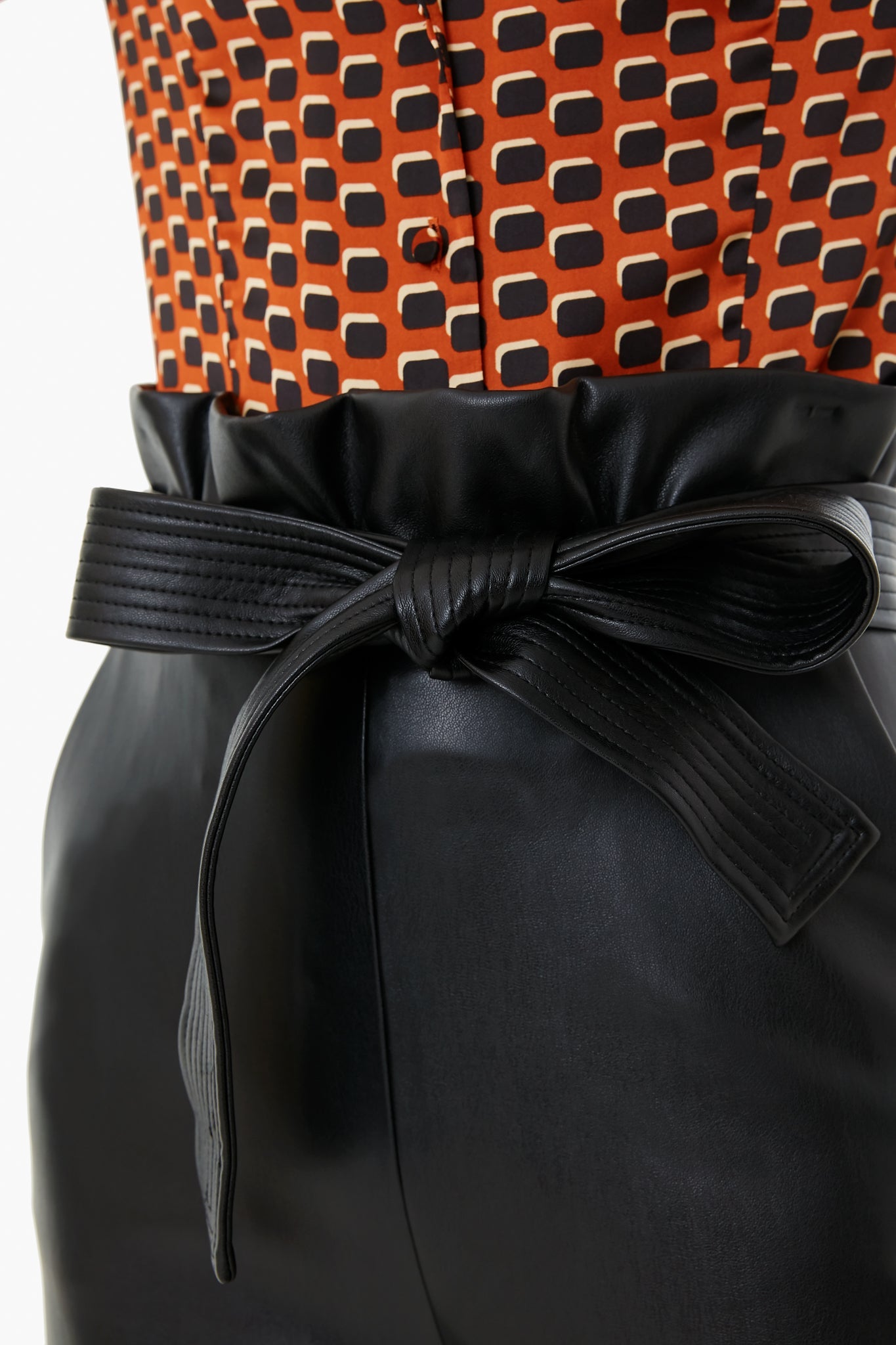 Black Vegan Leather Kayden Pants