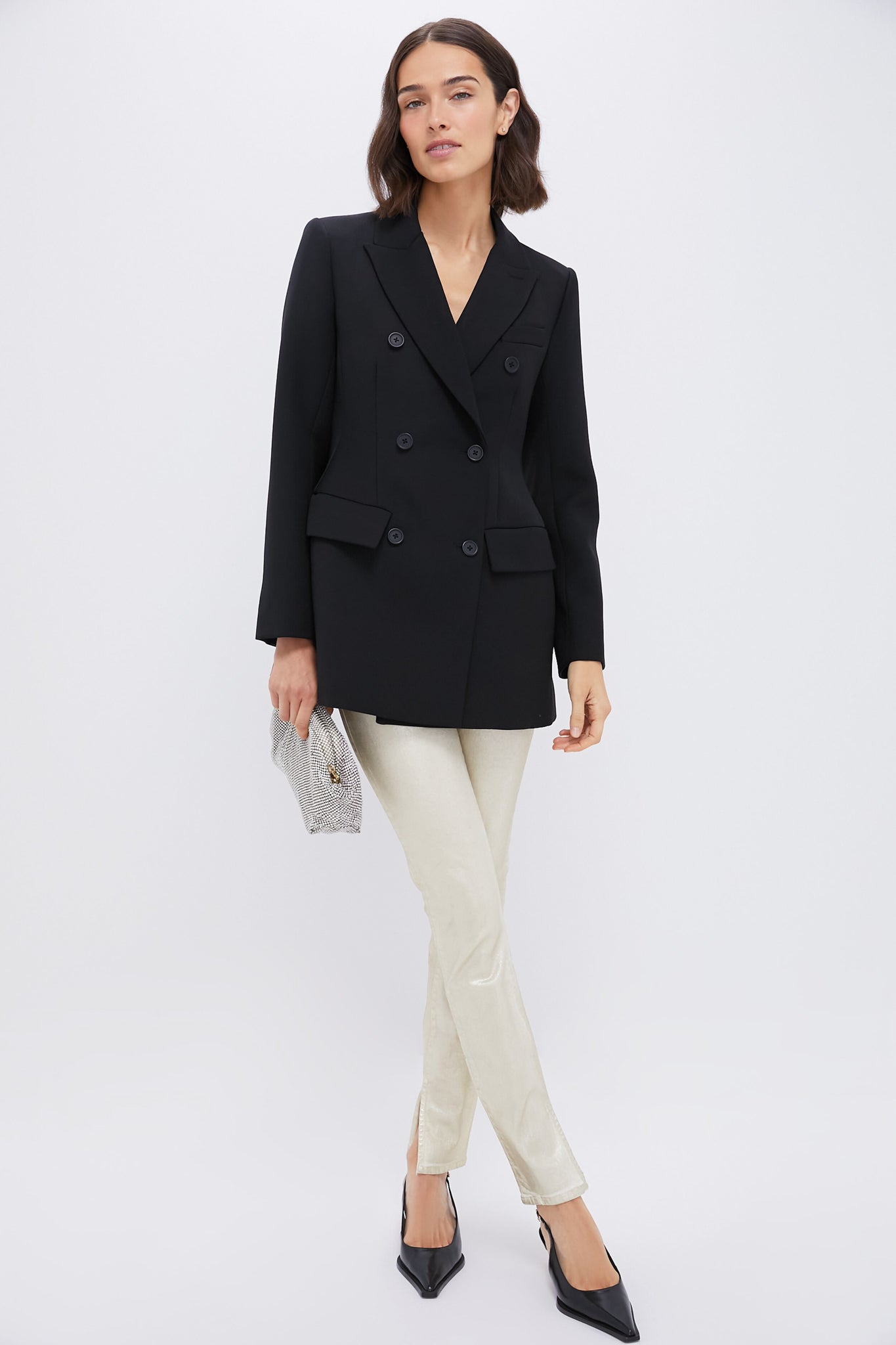 Black Sculpted Olivier Blazer