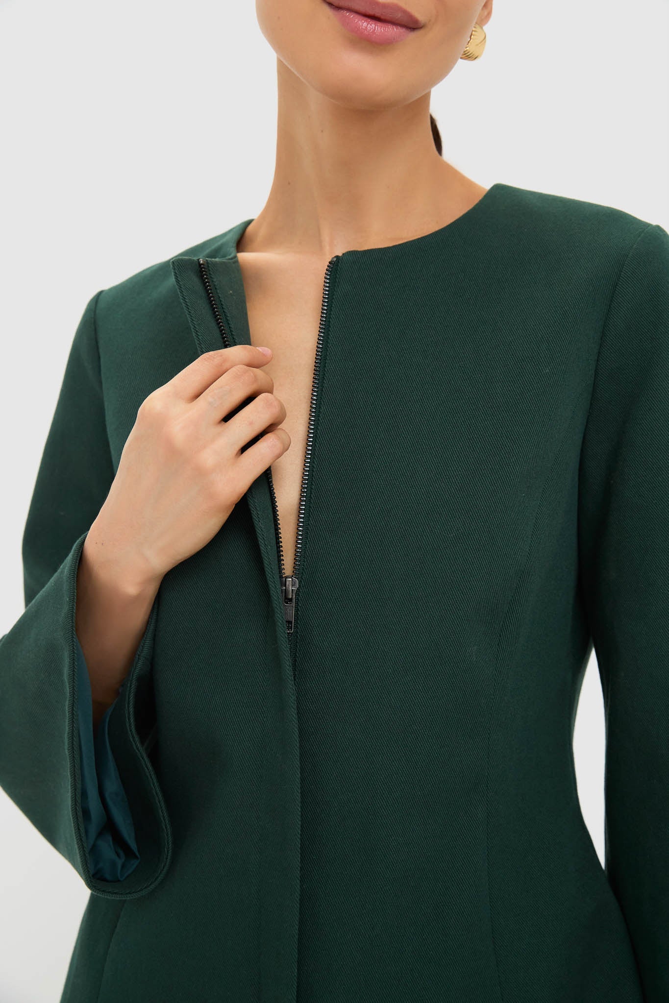 Garden Scrollwork Jacquard Belted Rhoda Tunic Top