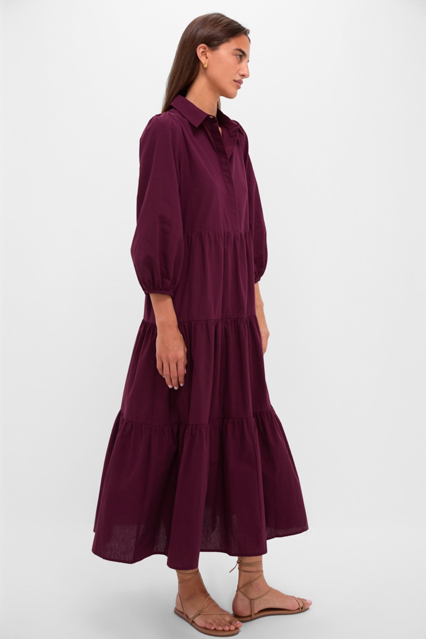 Winetasting Cotton Mabel Maxi Dress