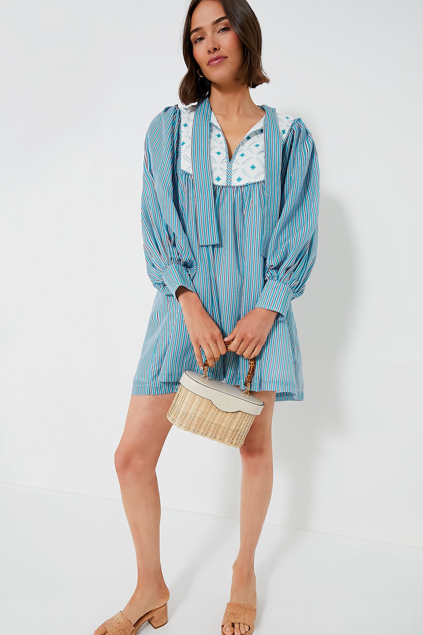 Blue Stripe Juliette Dress