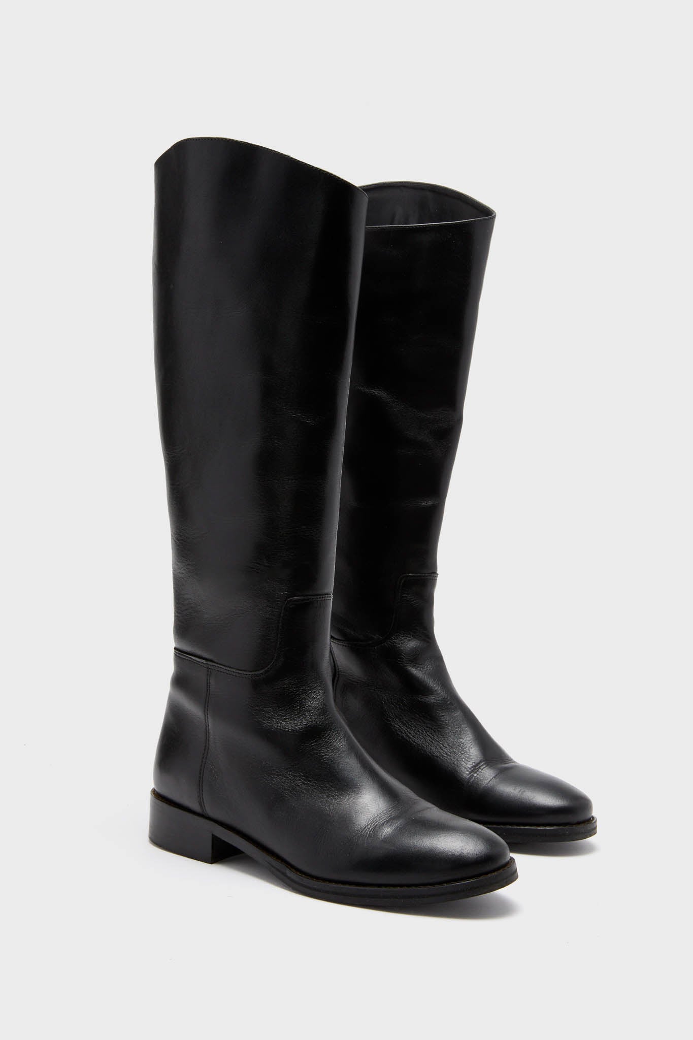 Black Leather Ryder Boots