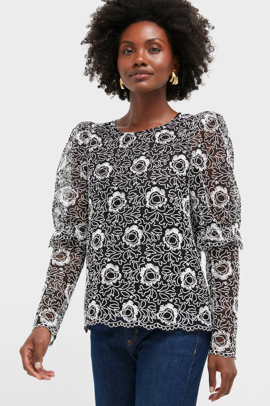 Black Lace Baldwin Blouse