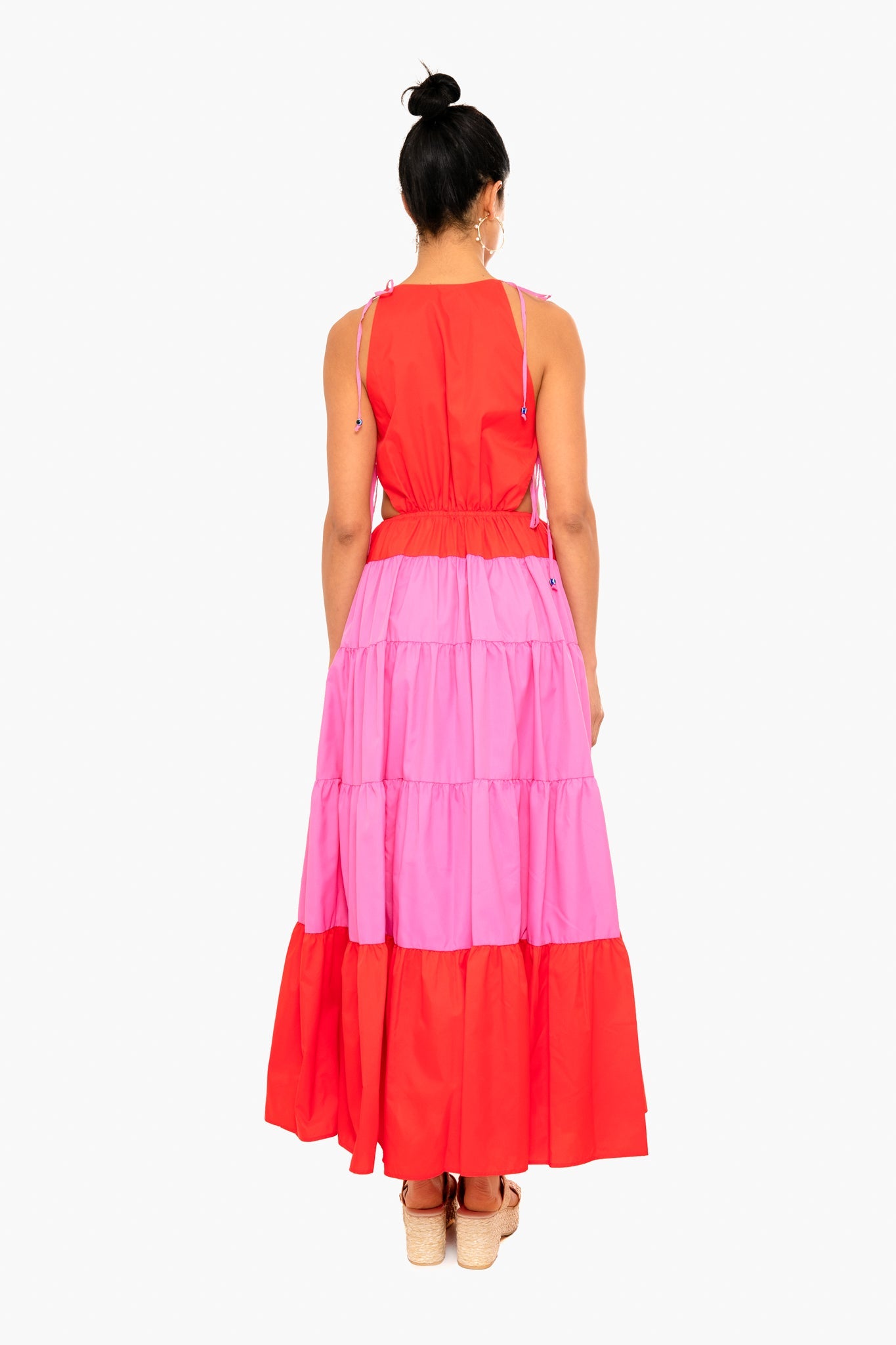 Tomato and Wild Orchid Minerva Dress