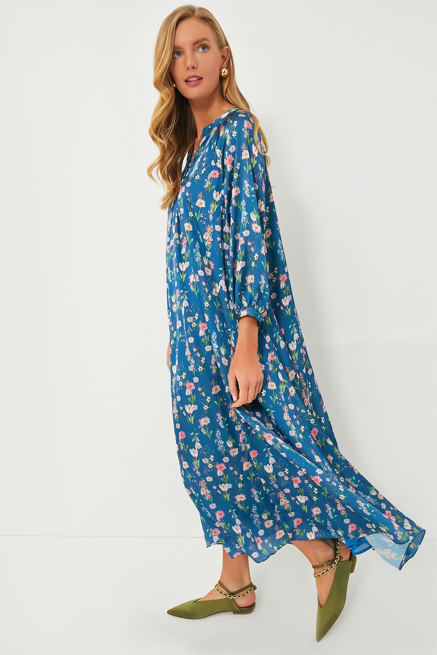 Navy Floral Zoe Maxi Dress