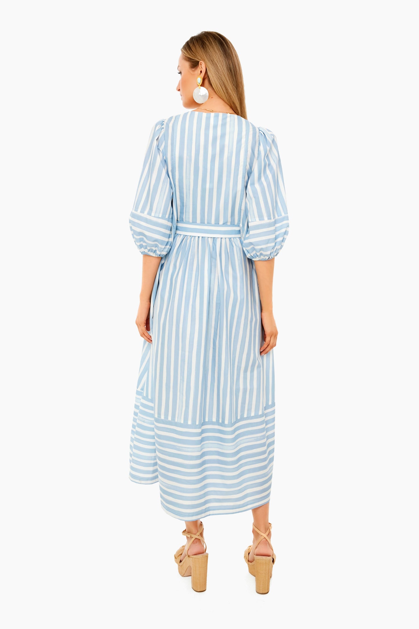 Cove Stripe Ailee Cabana Belted Maxi Dress