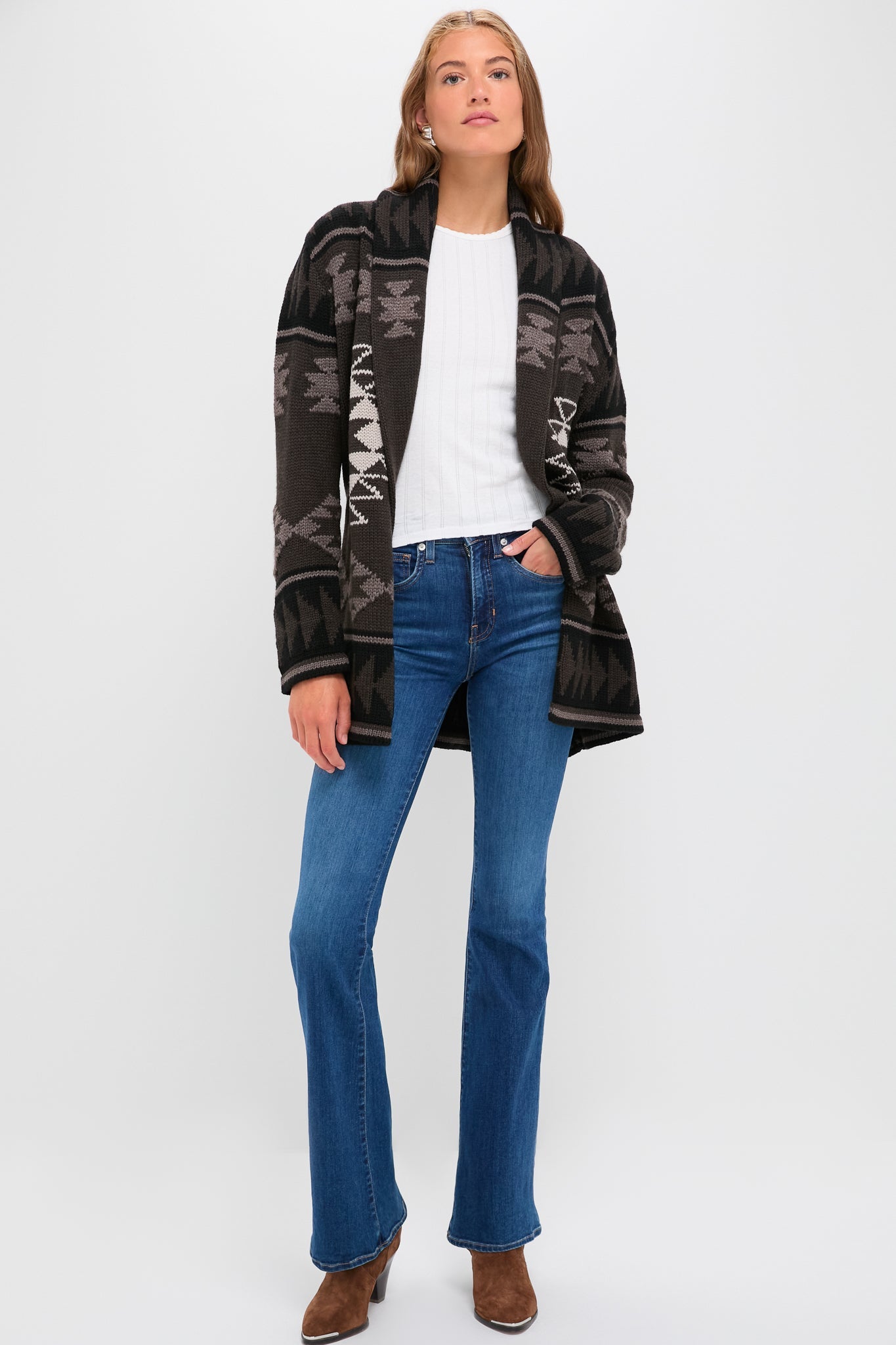 Wool Blend Ranch Teddy Wrap Cardigan