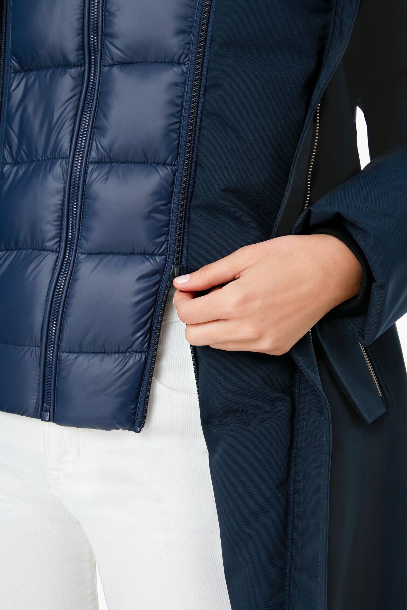 2 in 1 Navy Kinslee Down Coat
