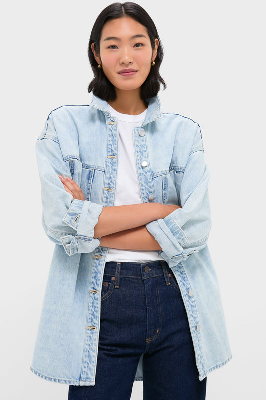 Sky Blue Sheeba Denim Overshirt