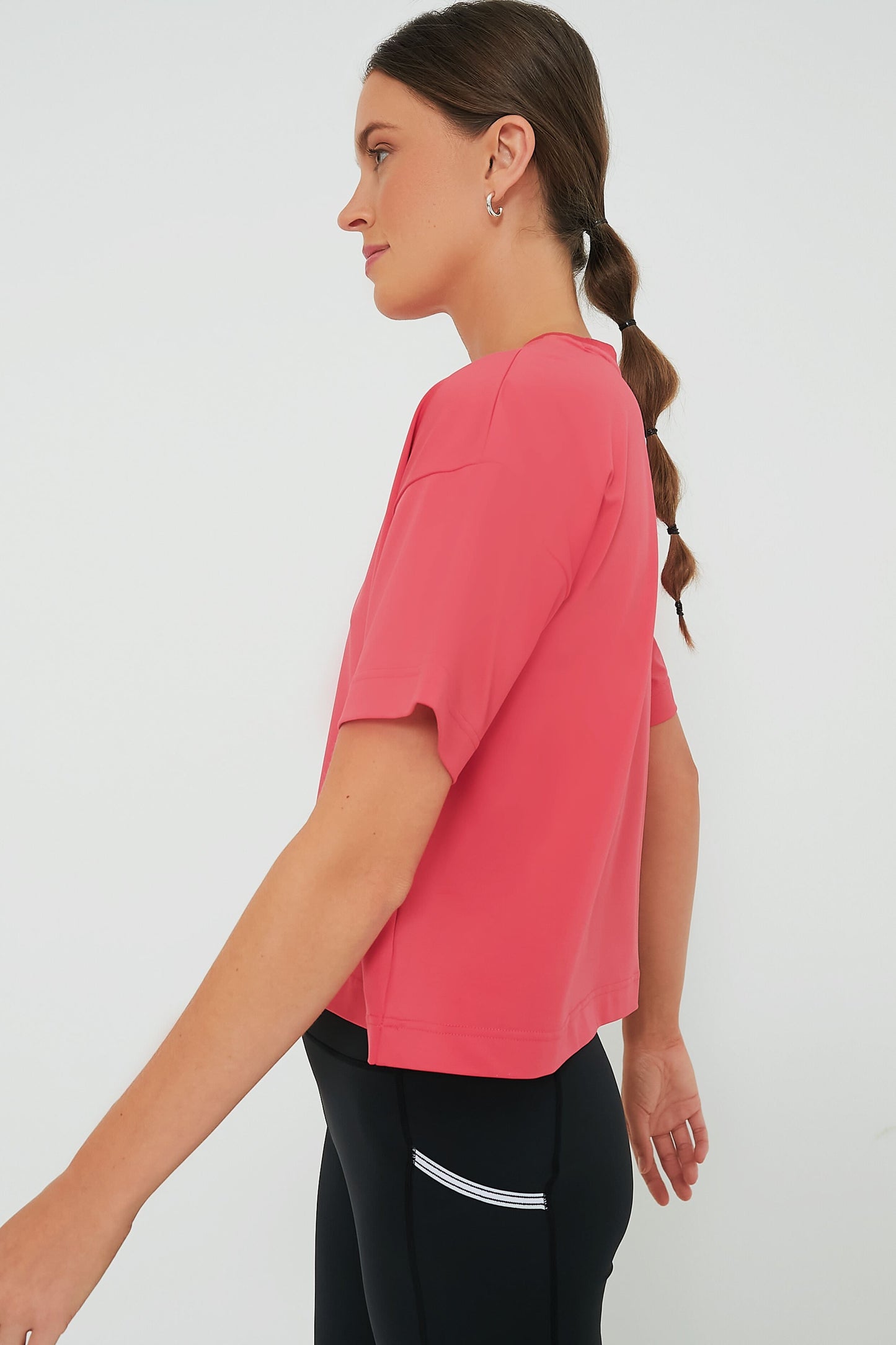 Hot Pink Cropped Ryan Boyfriend Tee