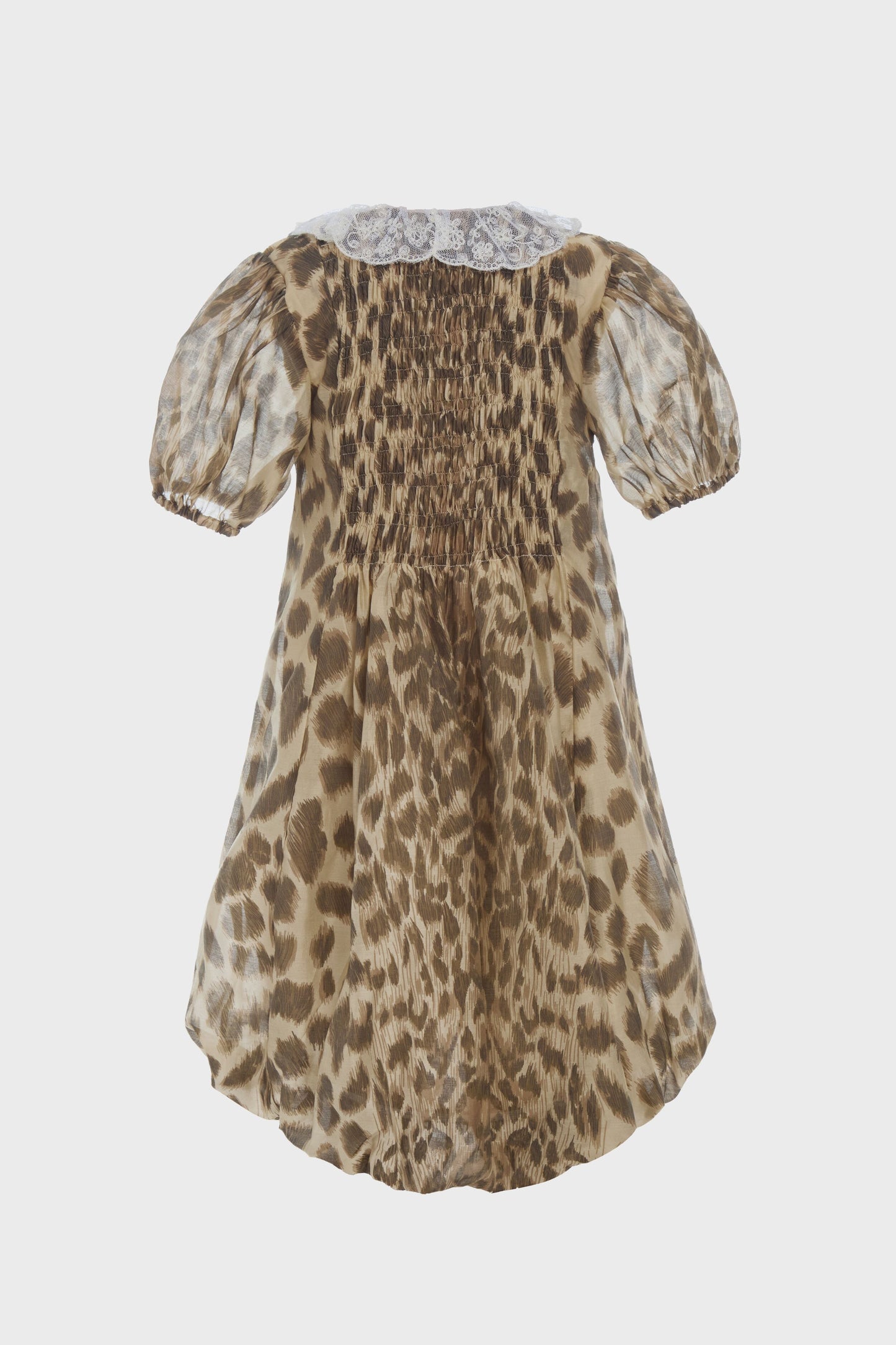 Cream Claude Print Bubble Dress