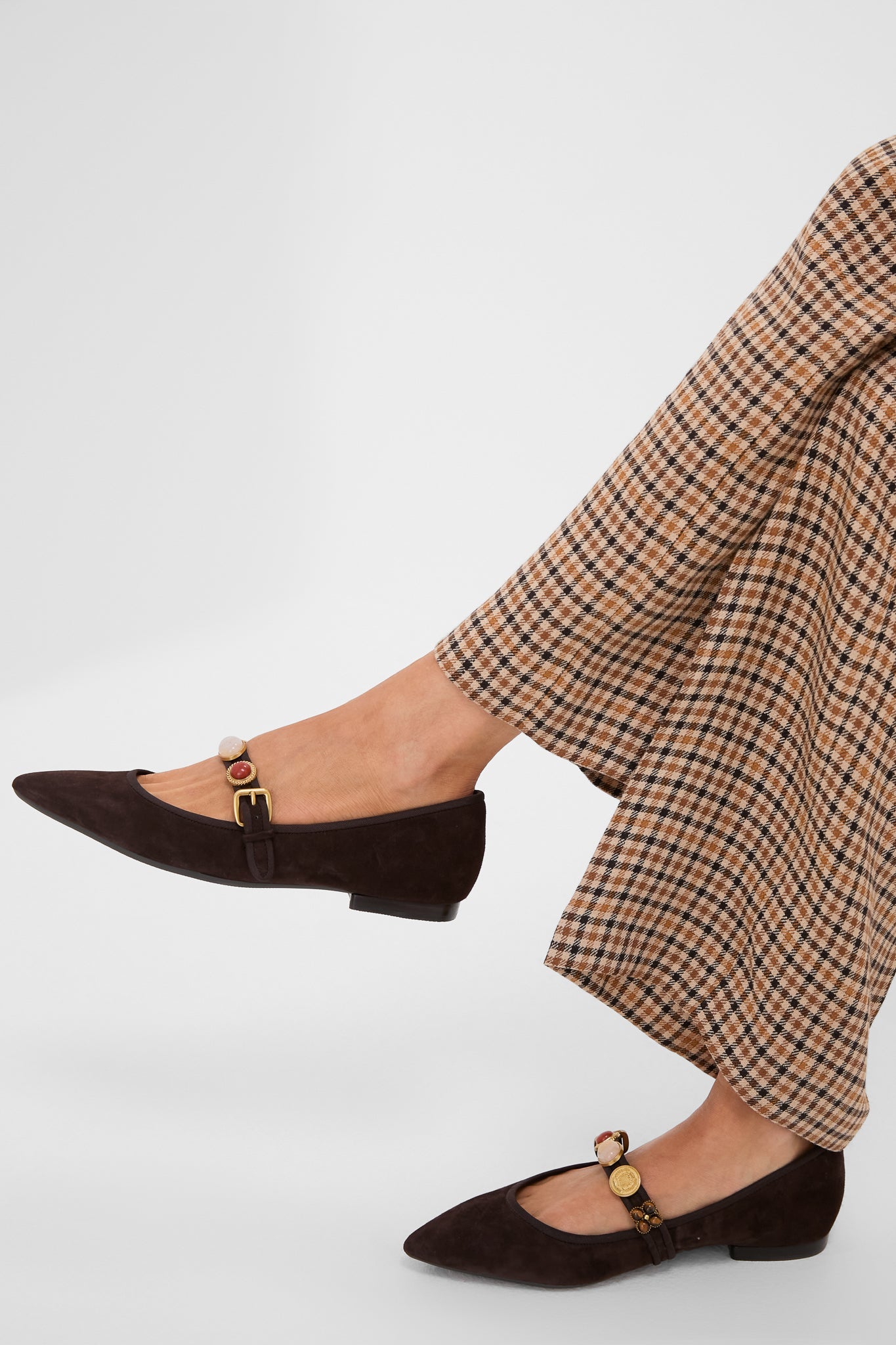 Espresso Selene Charms Flats