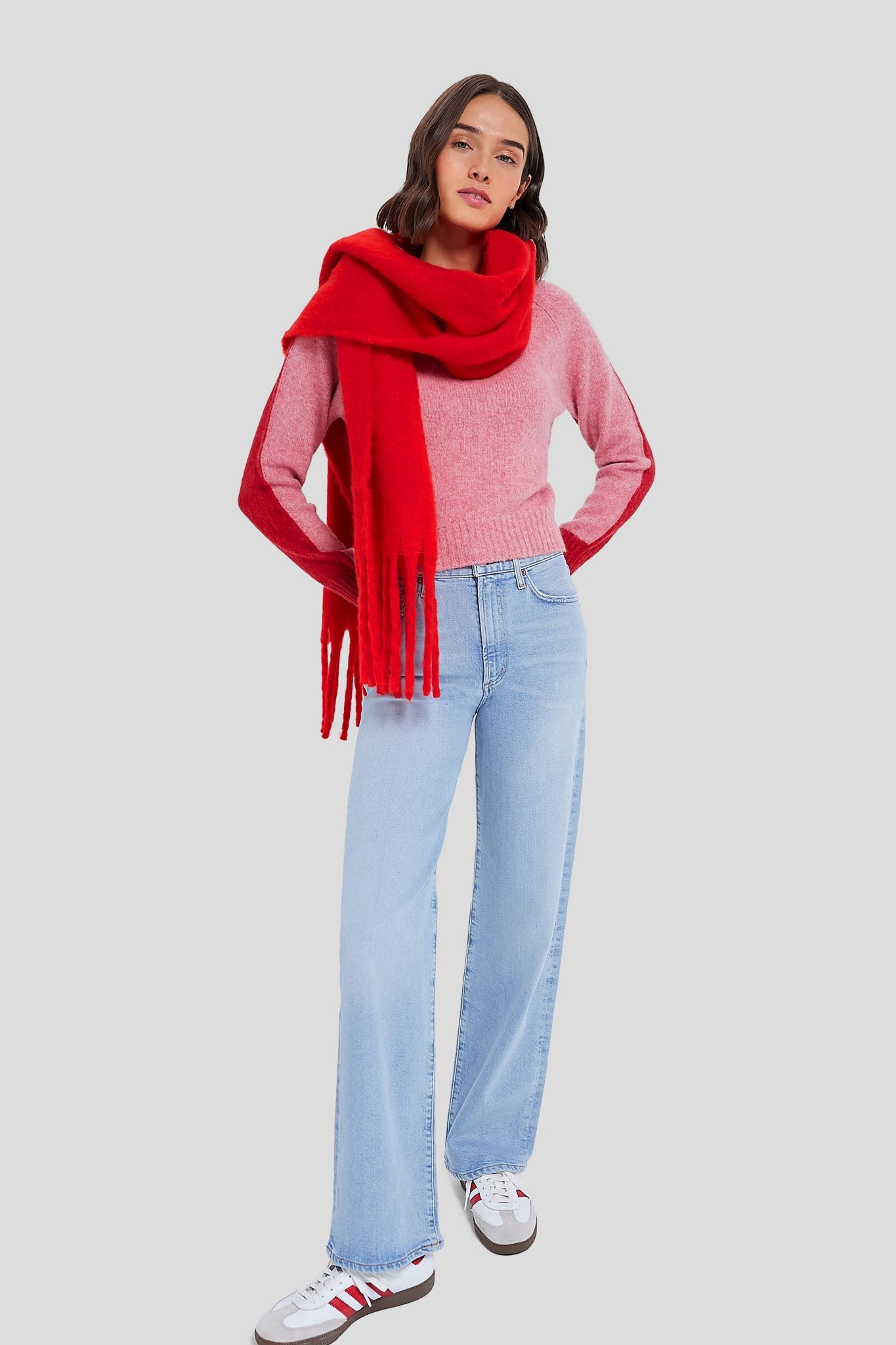 Red Chic Solid Scarf