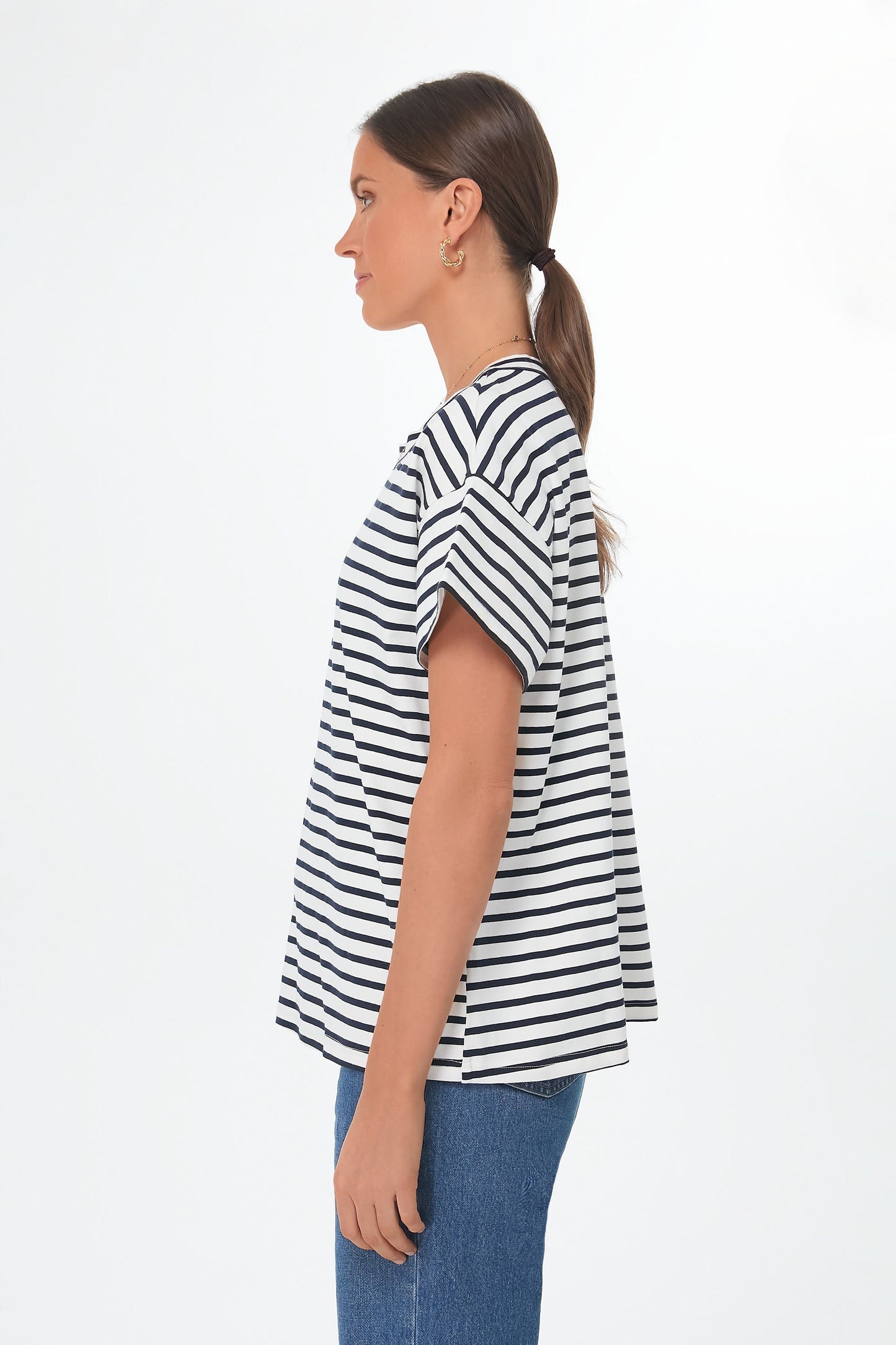 Blue Striped Julia Tee