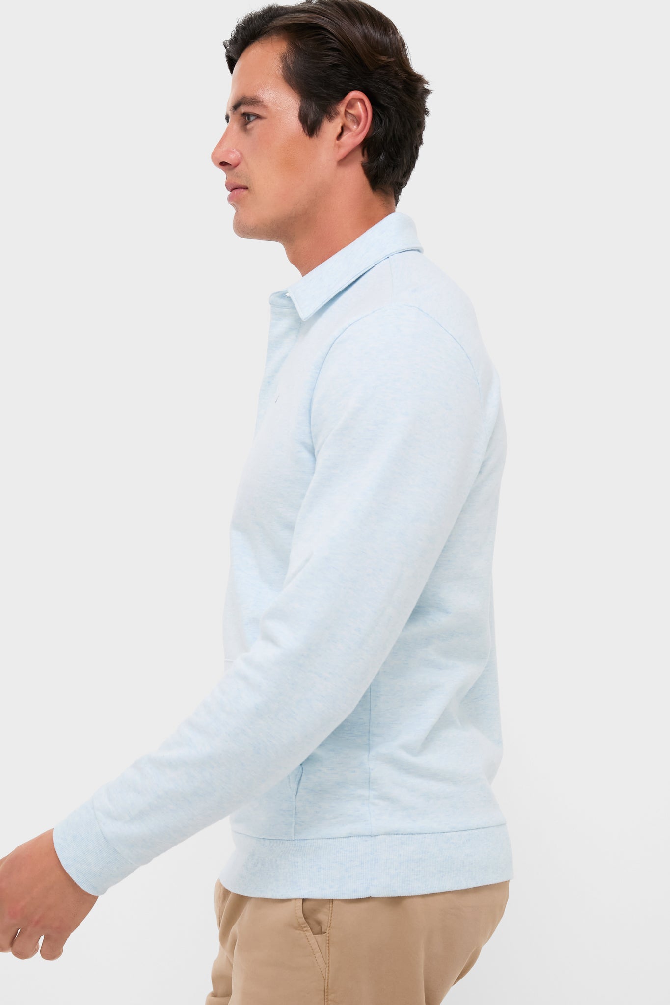 Heathered Ice Collared Sweatshirt