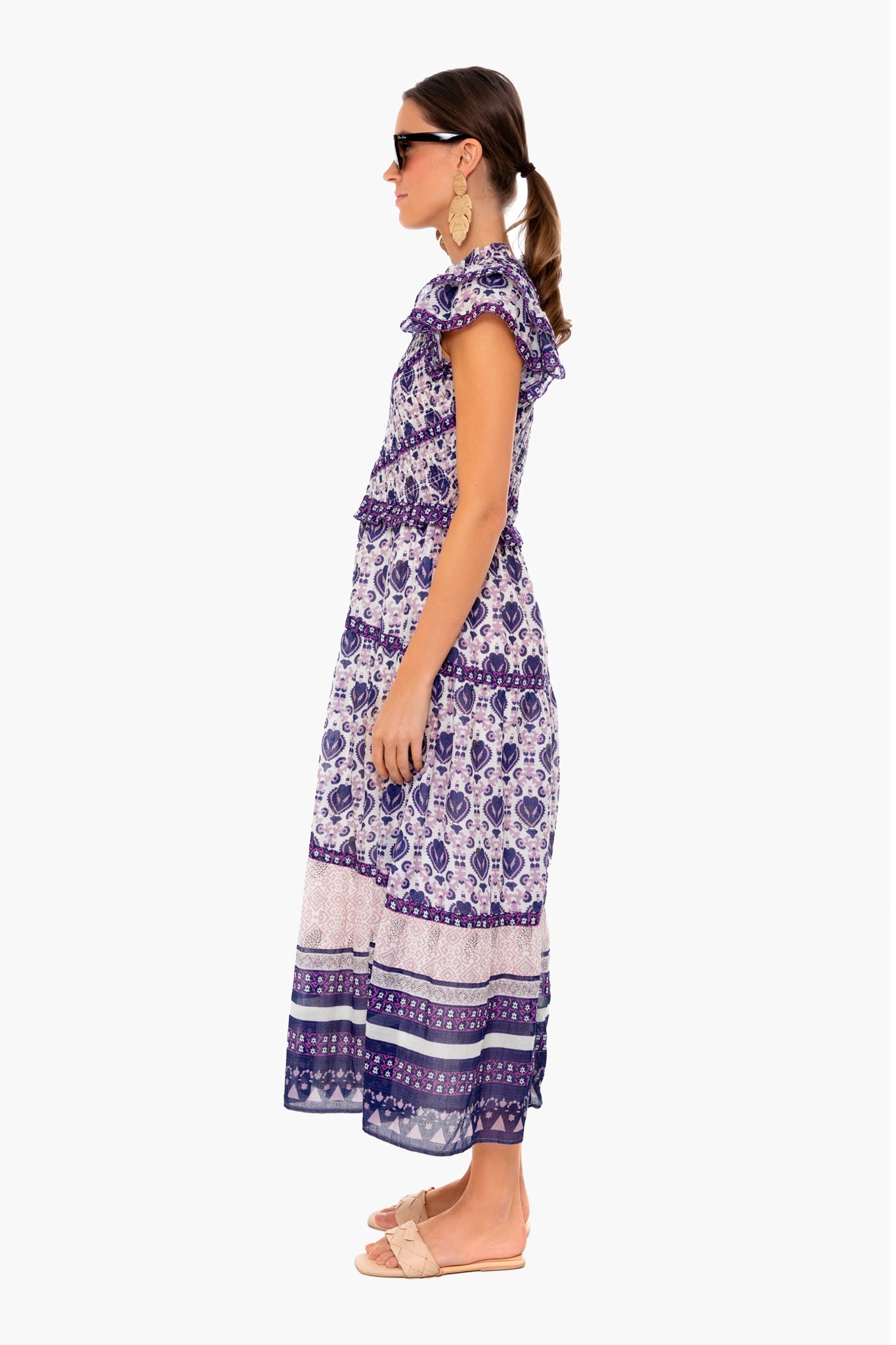 Violet Brigitte Border Dress