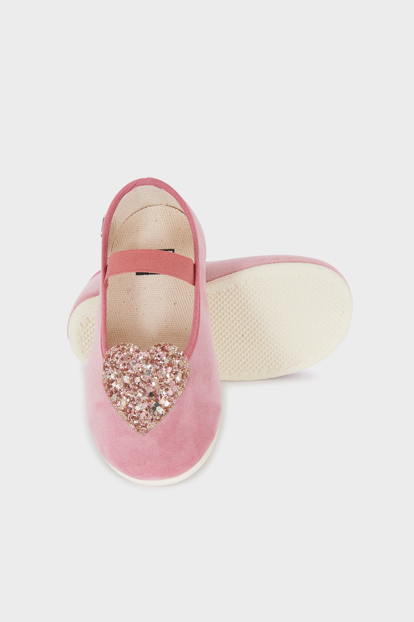 Pink Velvet Mary Jane Flats