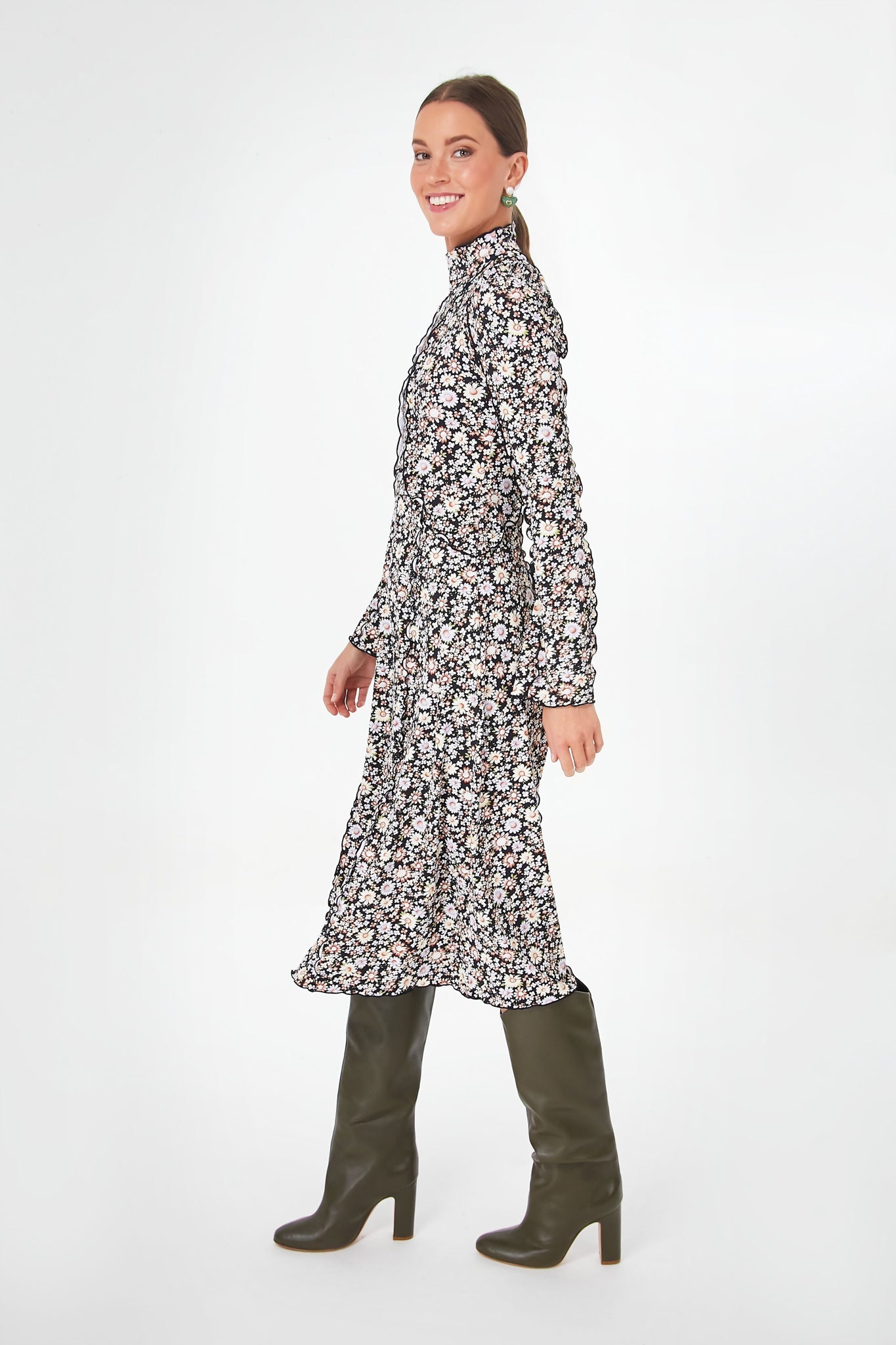 Multi Carson Floral Long Sleeve Dress