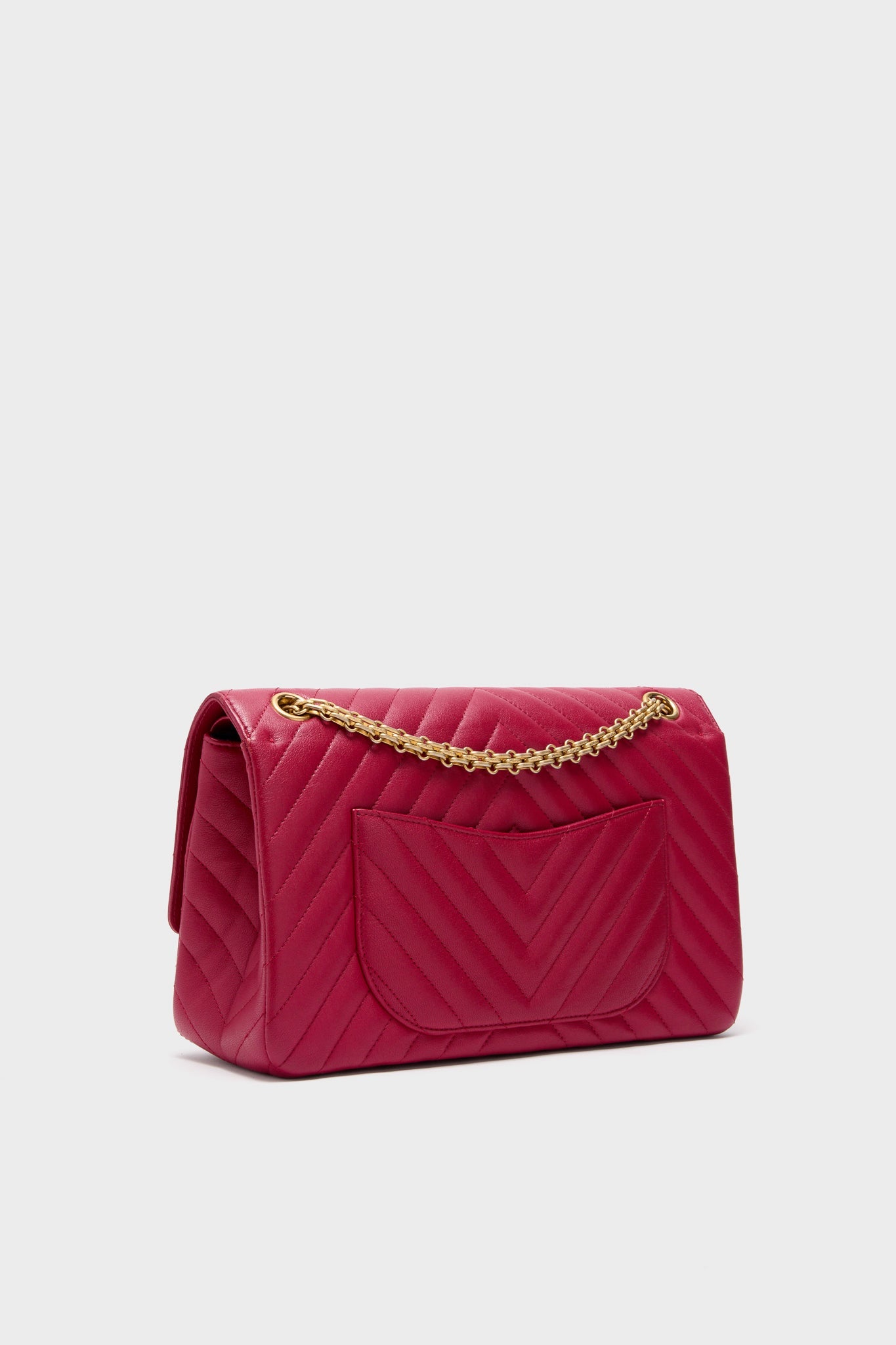 CHANEL Red Reissue 2.55 Flap Bag Calf Leather