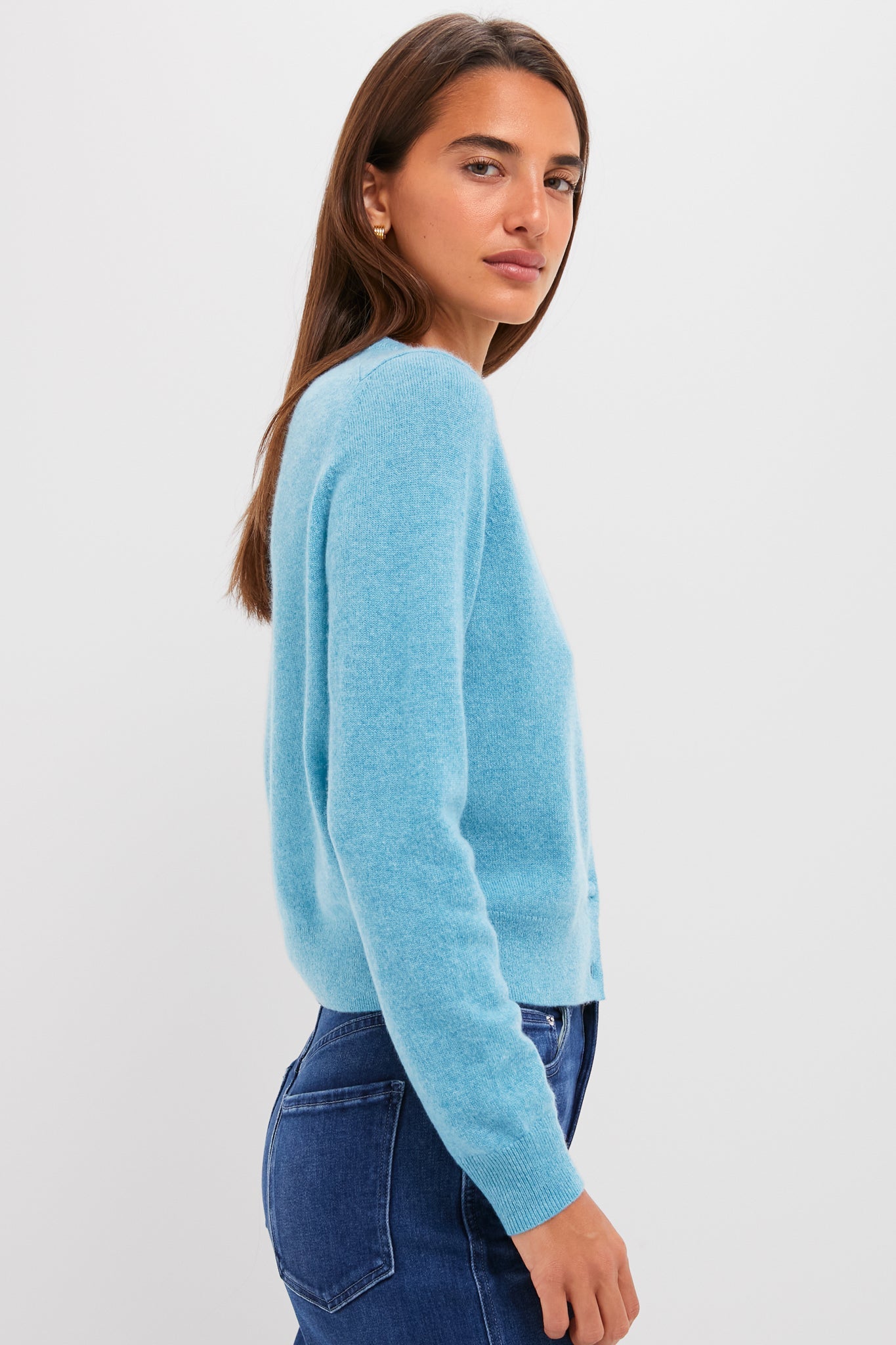 Blue Mist Cashmere Riley Cardigan