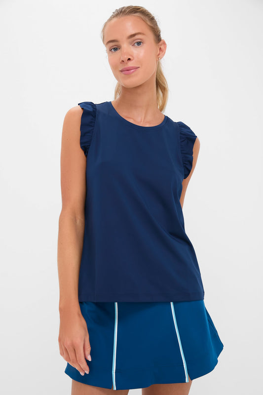 Poseidon Ruffle Performance Jersey Lea Tank