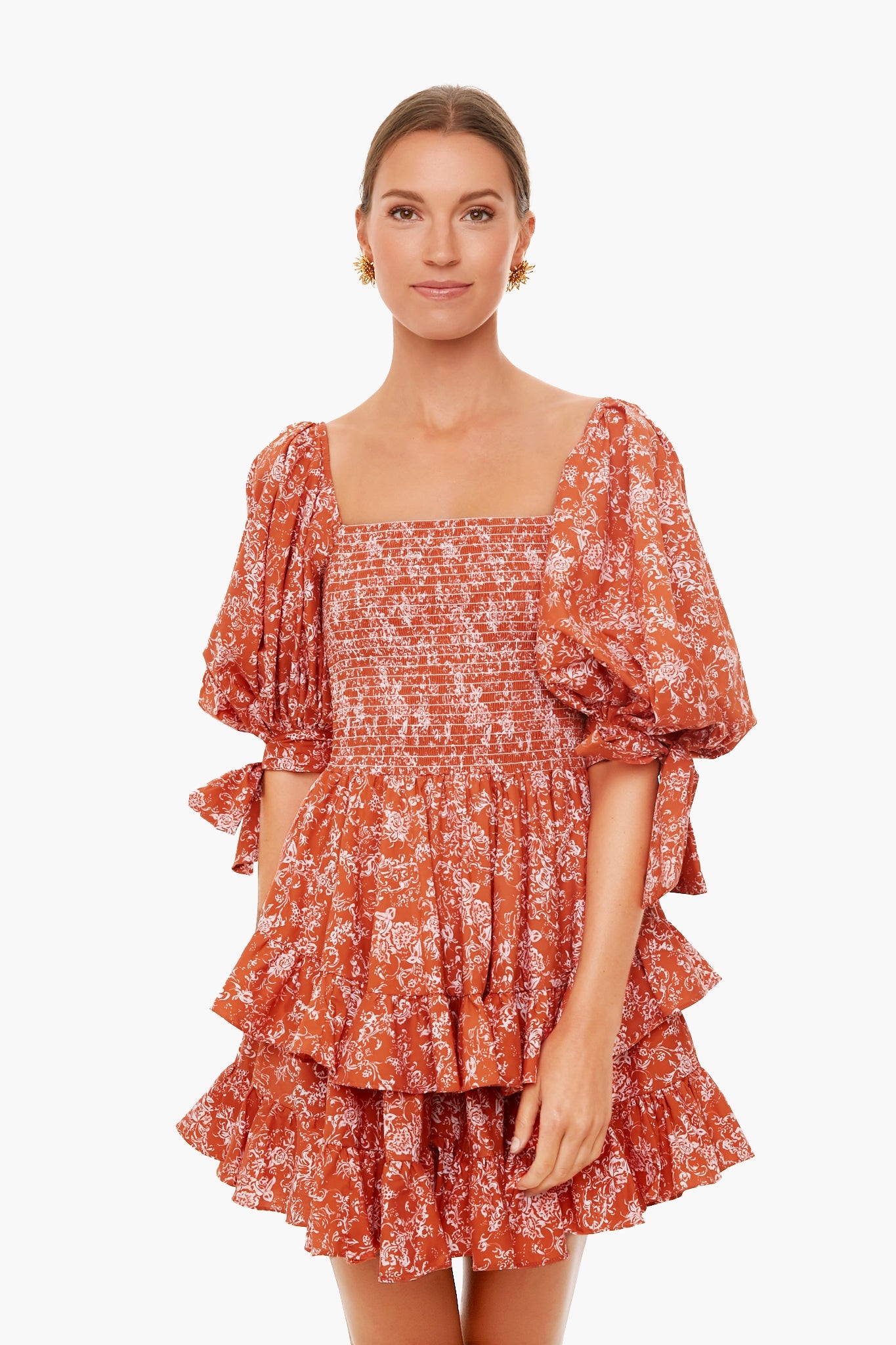 Rust Toile Finley Dress
