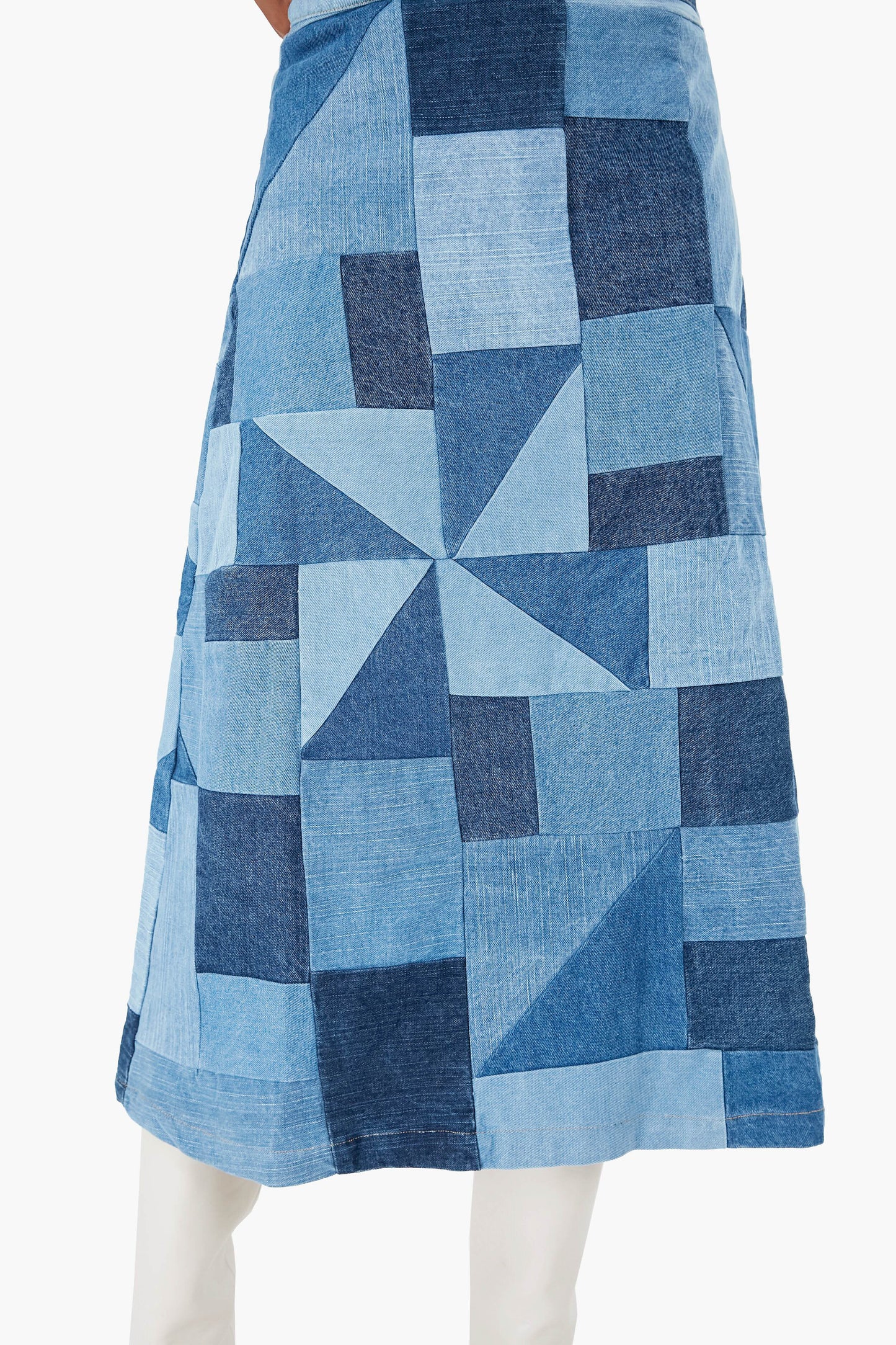 Diego Denim Patched Skirt