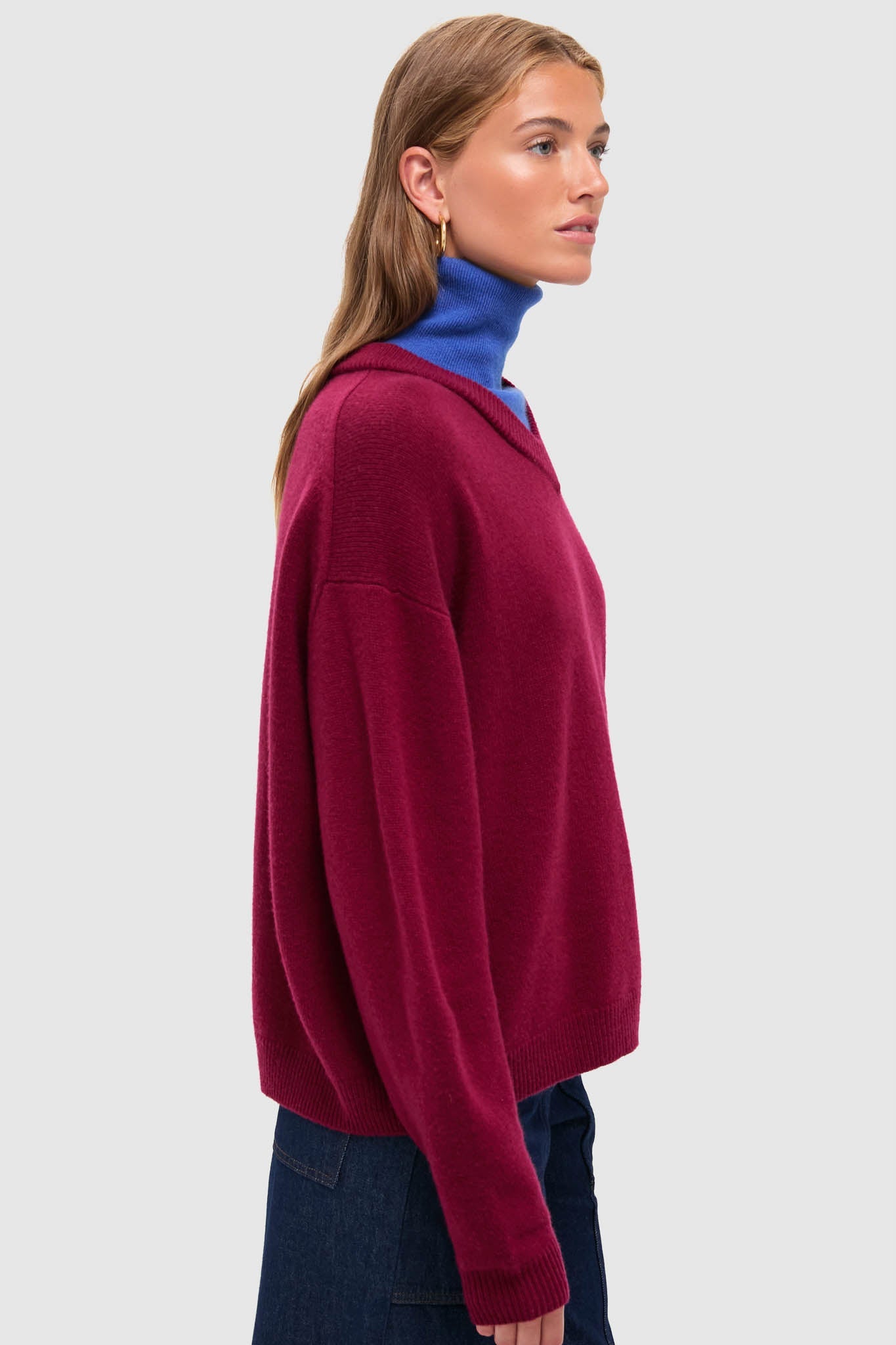 Crimson and Sapphire Doris Cashmere Sweater