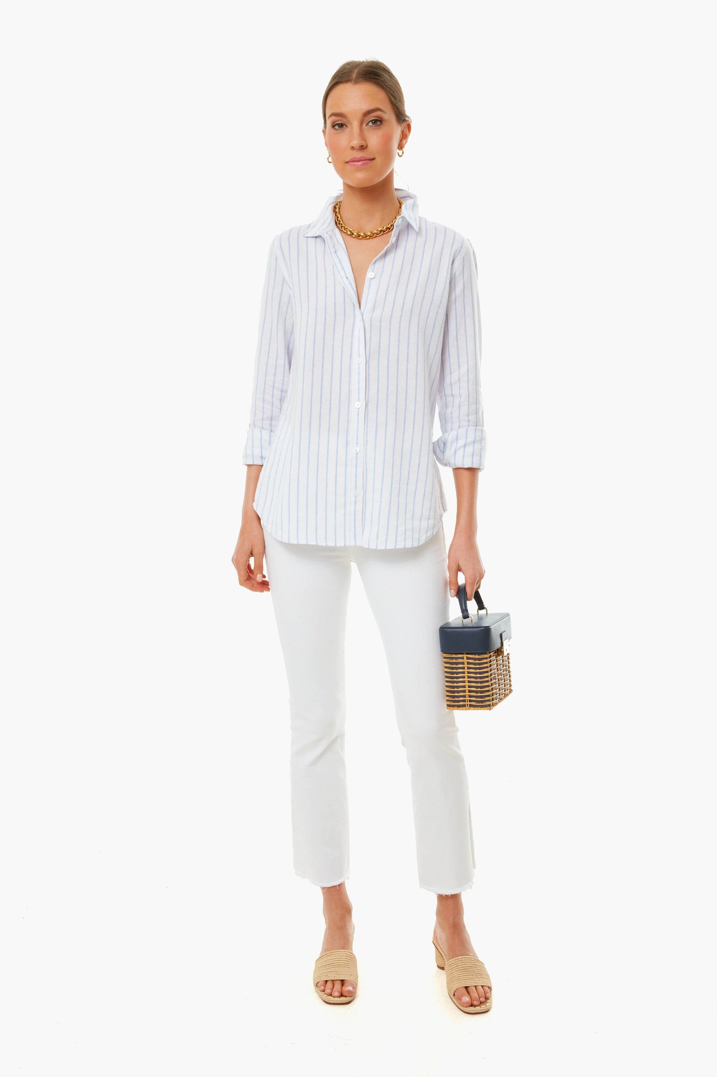 Pier Stripe Malibu Linen Shirt