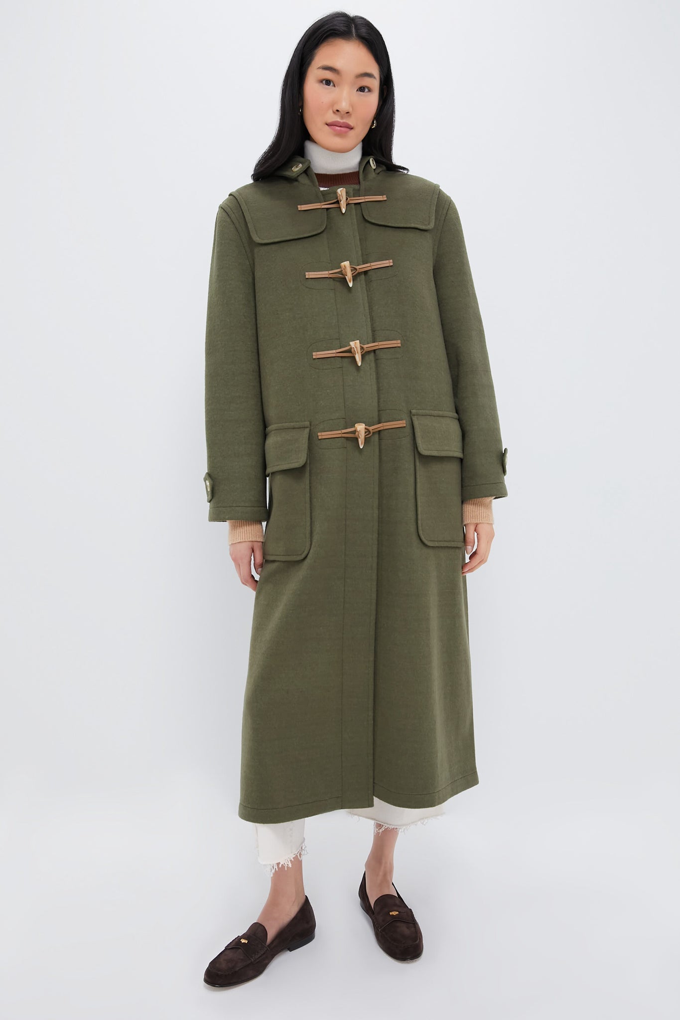 Olive Green Arthur Toggle Stadium Coat
