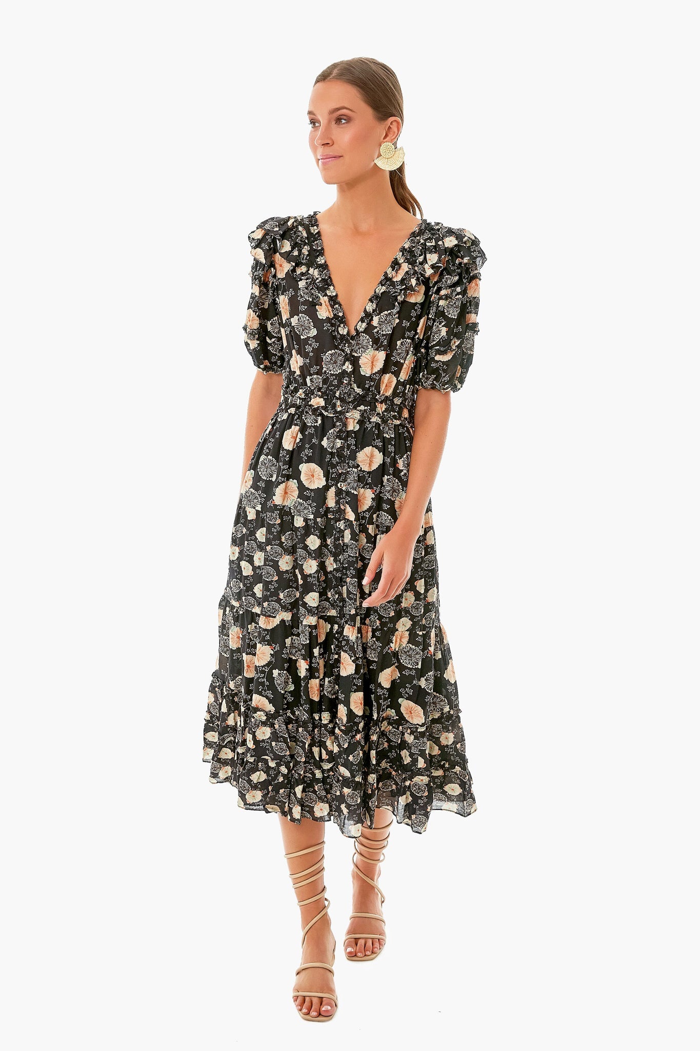 Noir Floral Irvette Dress