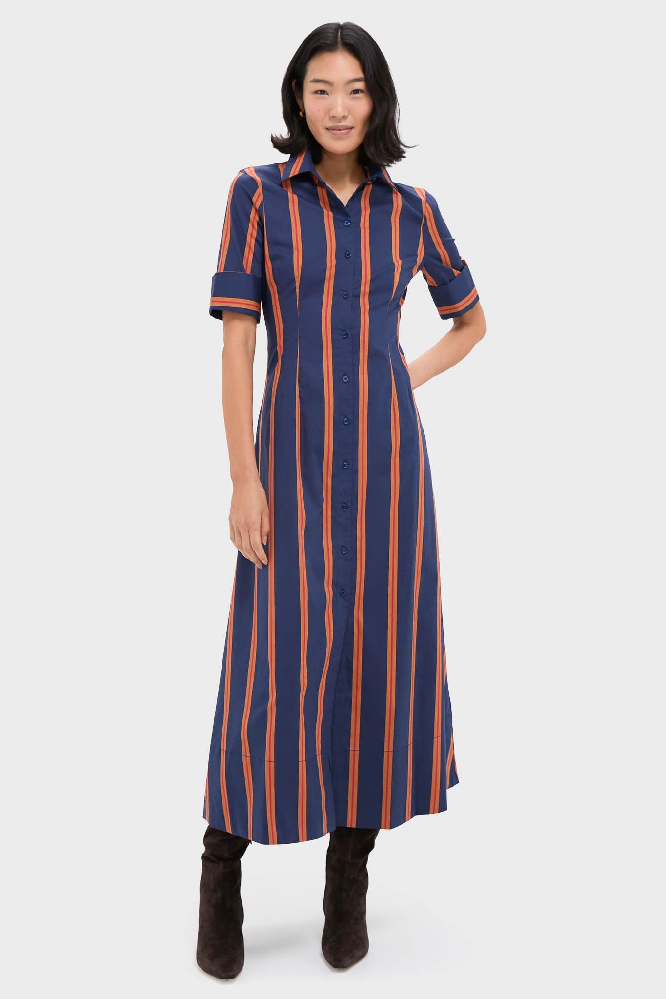 Railroad Stripe Joan Dress