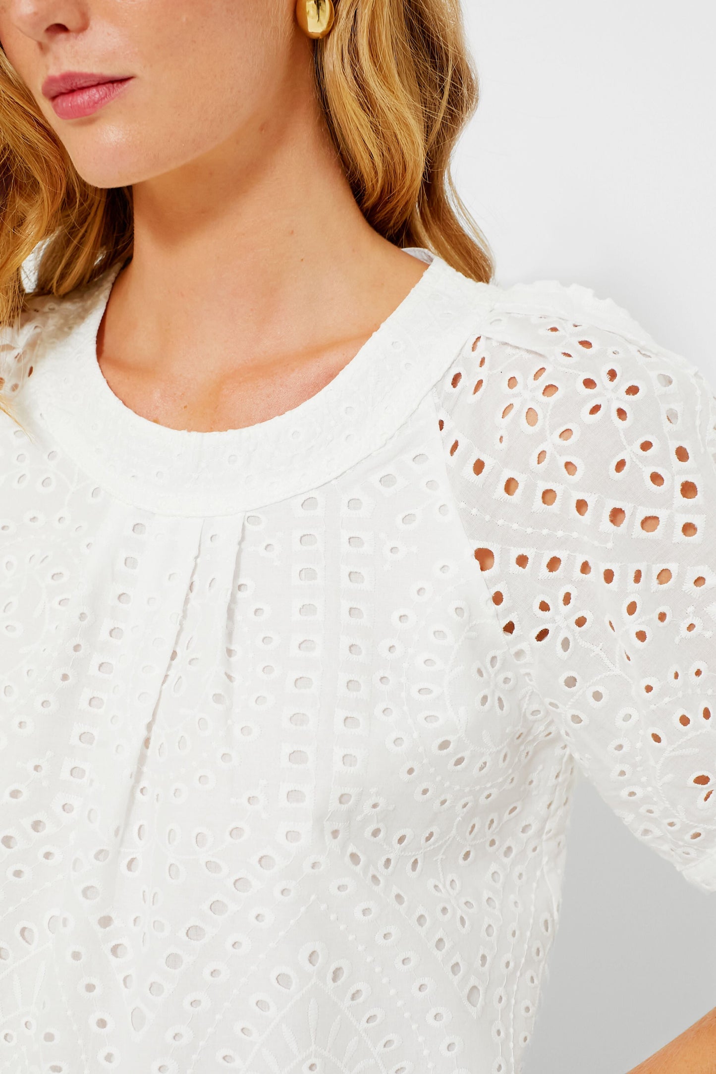 White Eyelet Fontalina Blouse