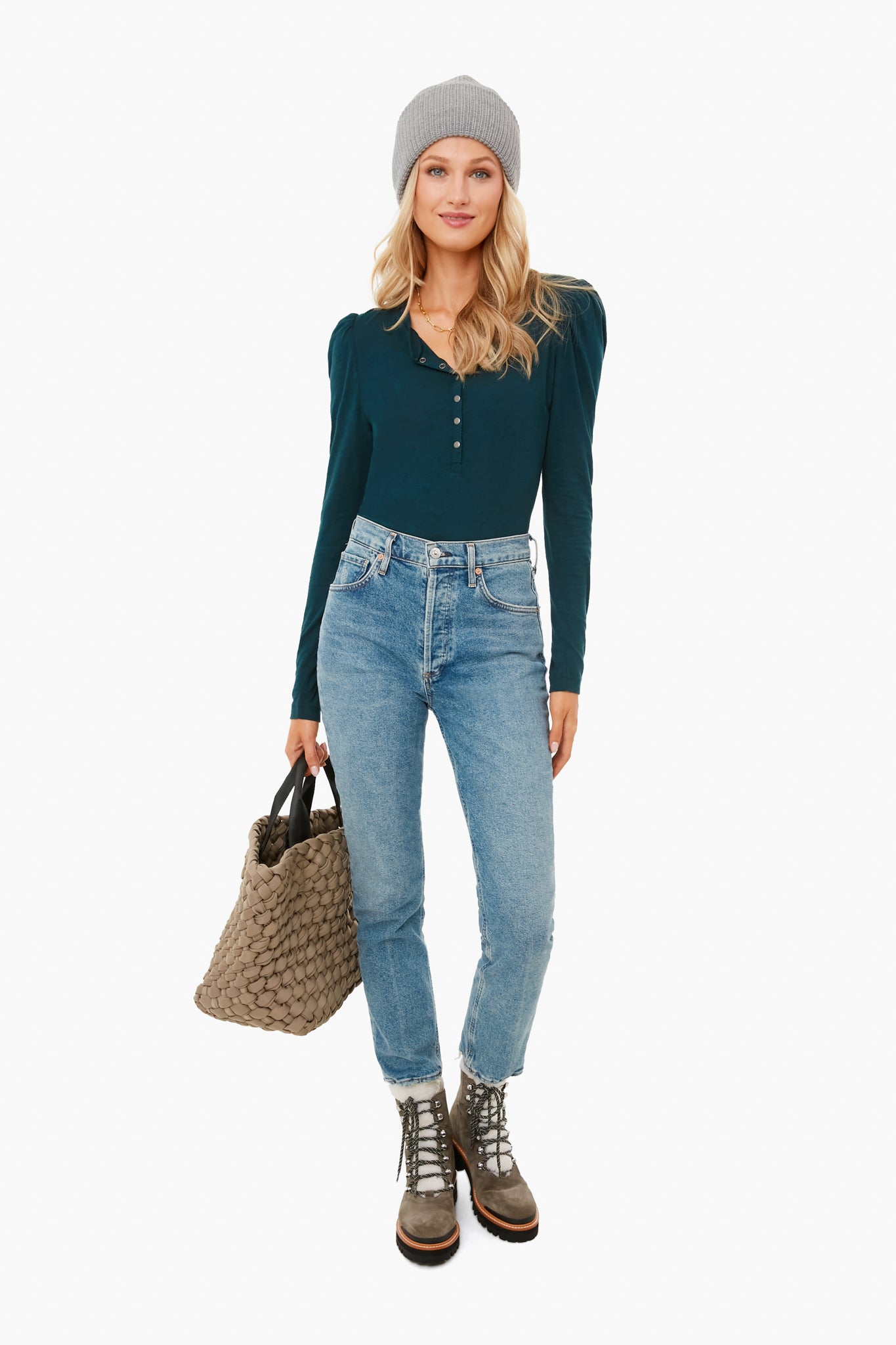 Deep Emerald Henley Top