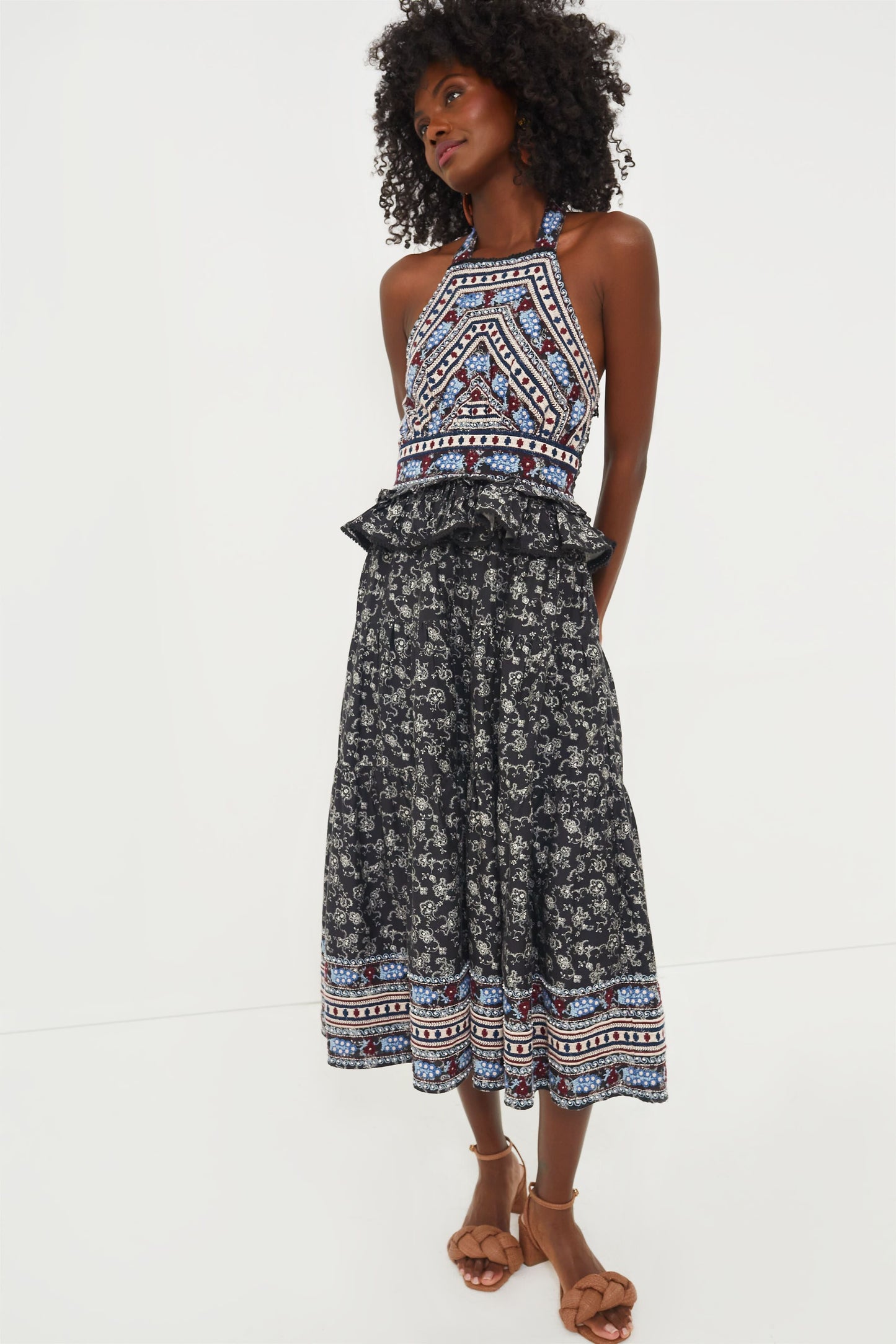 Brown Straw Avril Heels