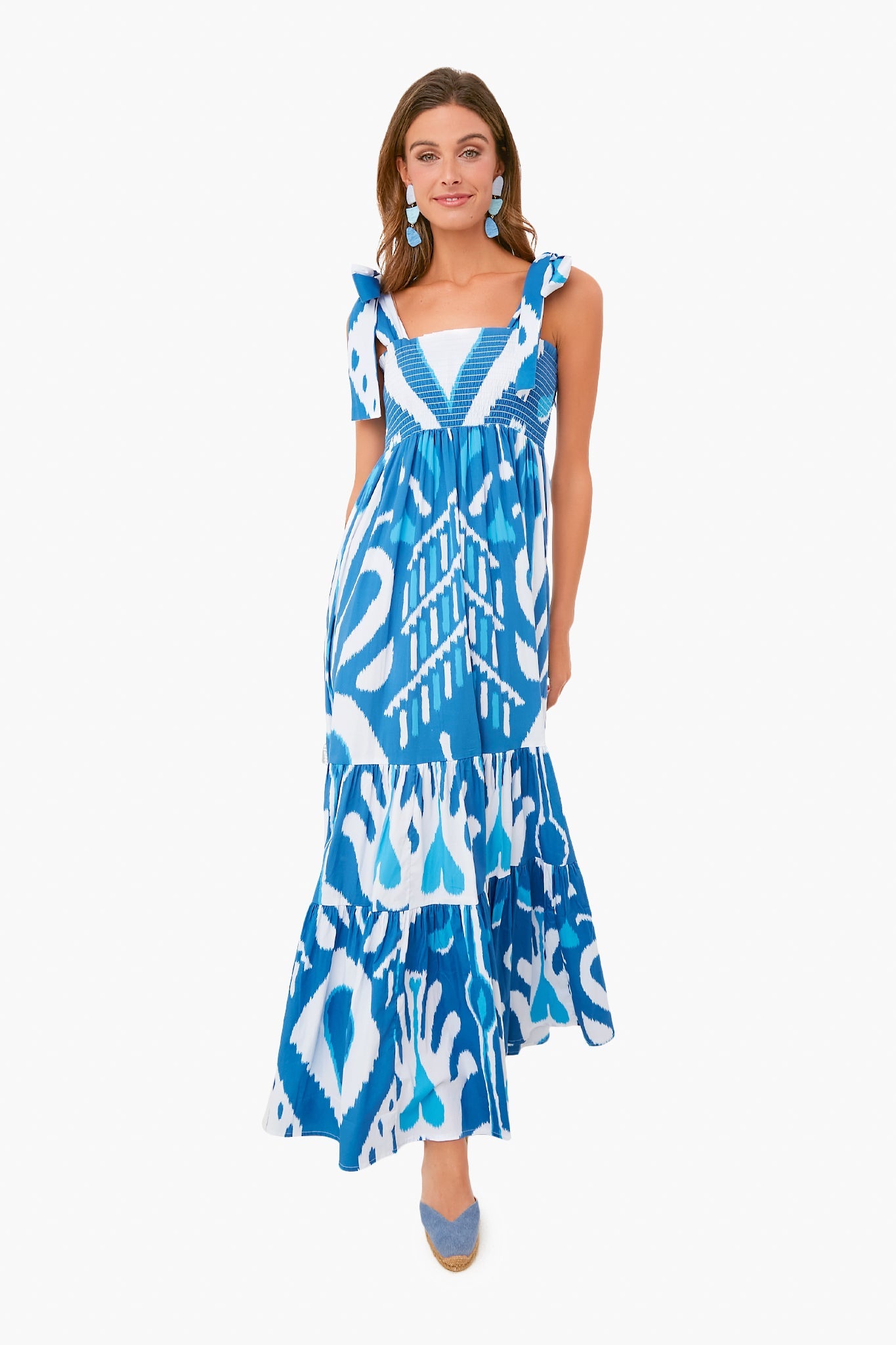 Exclusive Navy Heart Ikat Kelly Dress