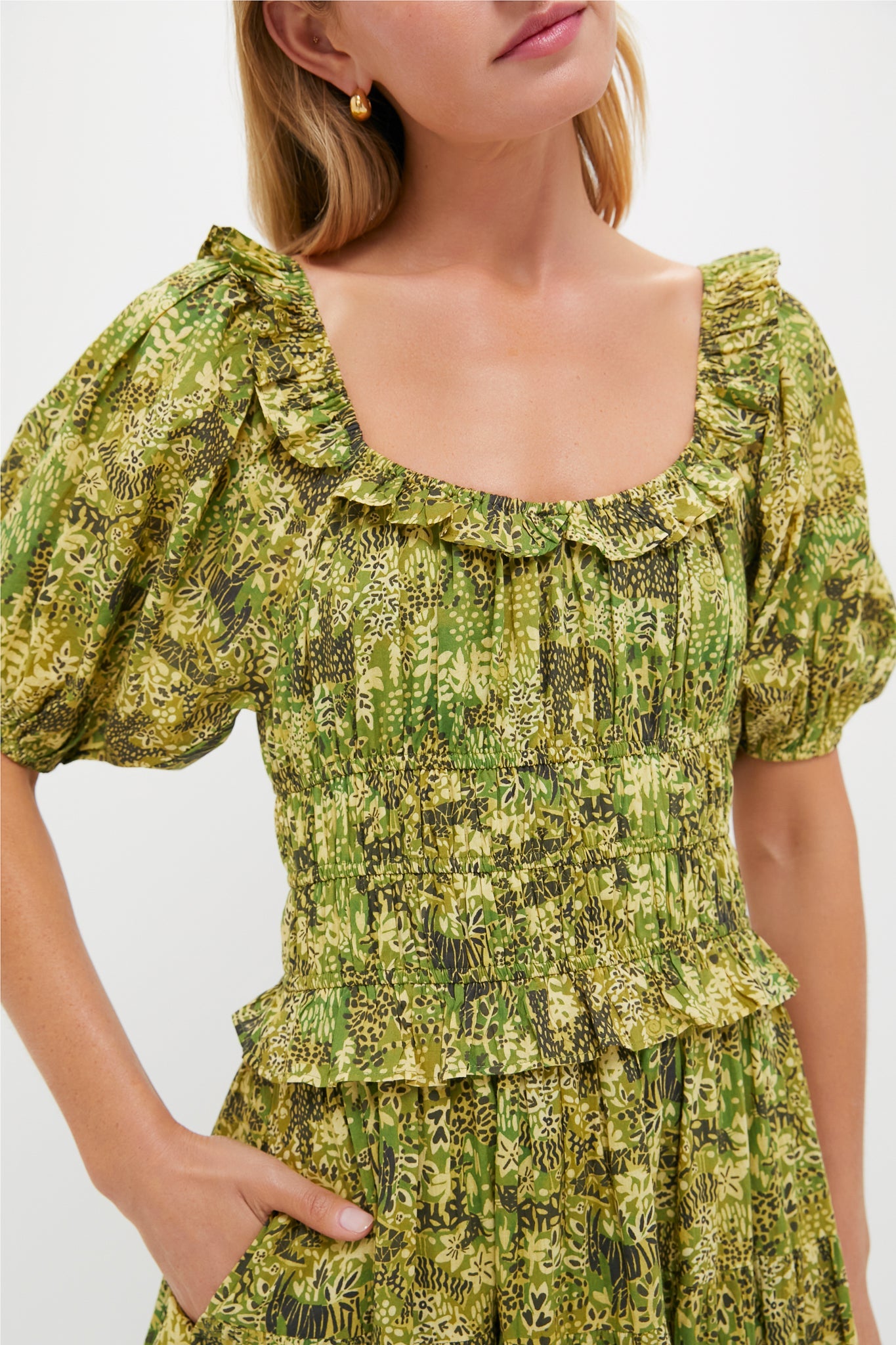 Green Tiger Percy Midi Dress