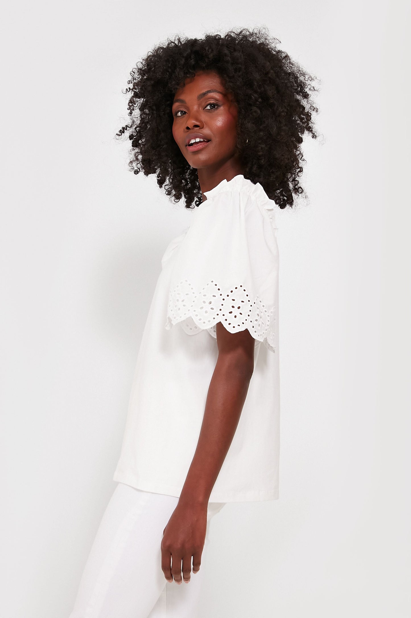 White Eyelet Mollie Blouse