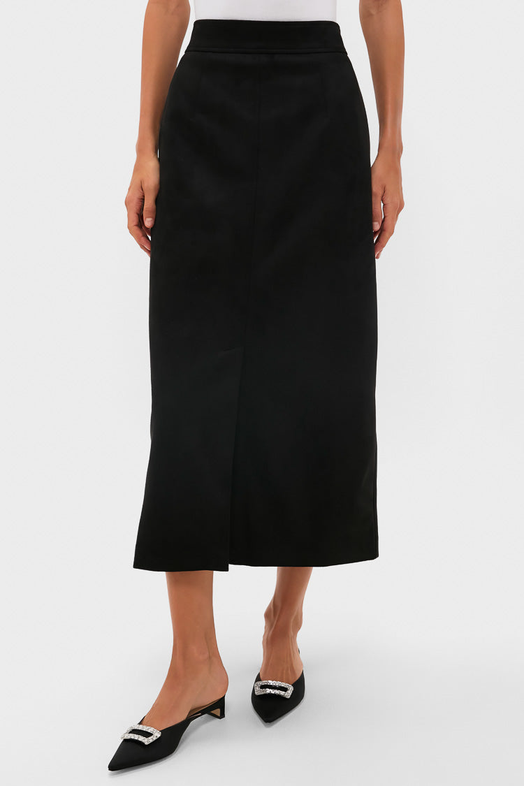 Black Suede Lorna Pencil Skirt