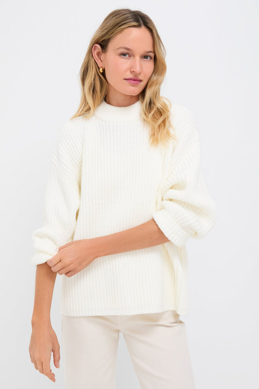 Winter White Crewneck Jack Sweater