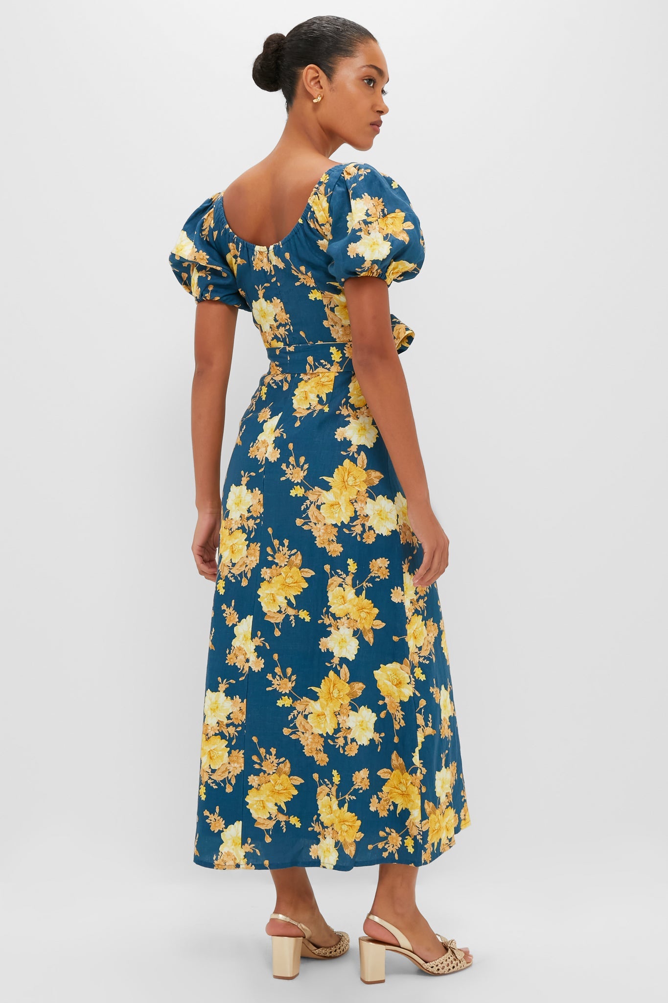 Nora Floral Navy Leiria Midi Dress