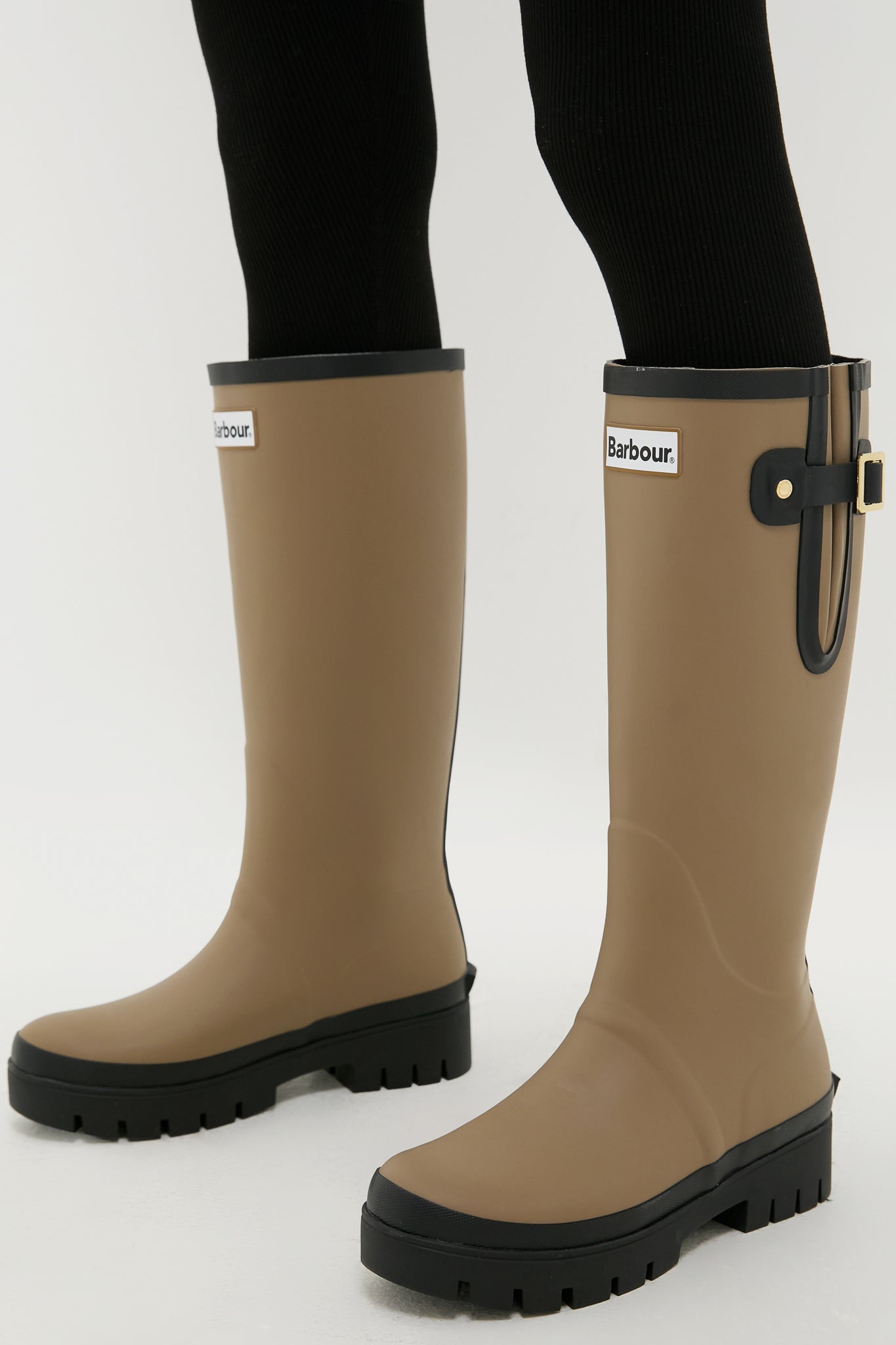 Military Brown Leighton Tall Welly Boots