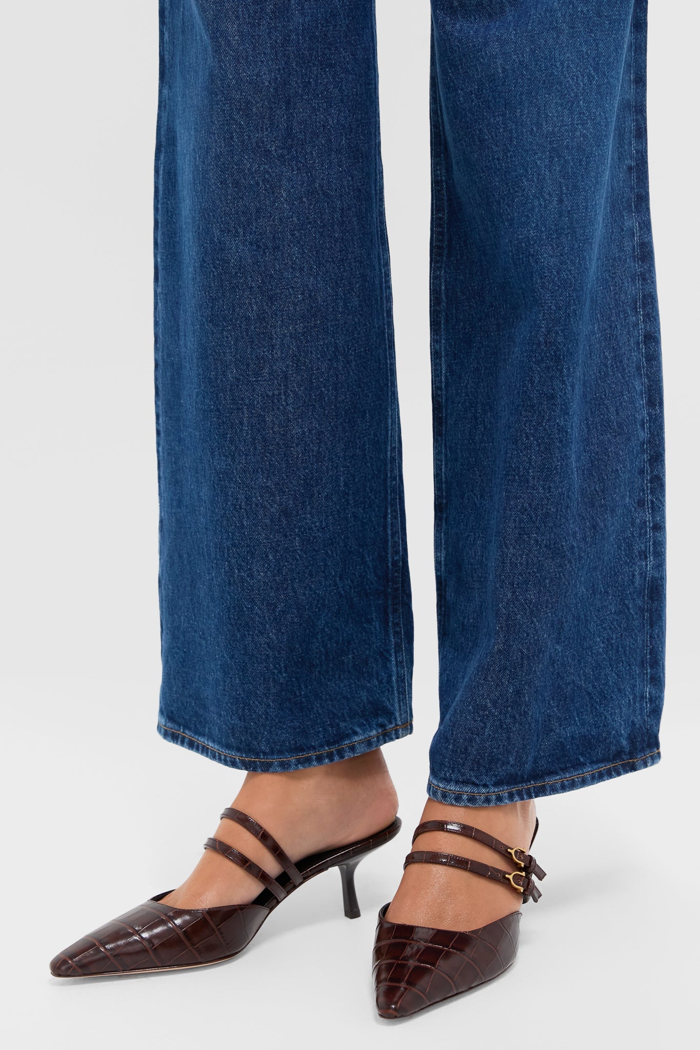 Chocolate Croc Corrie Heels