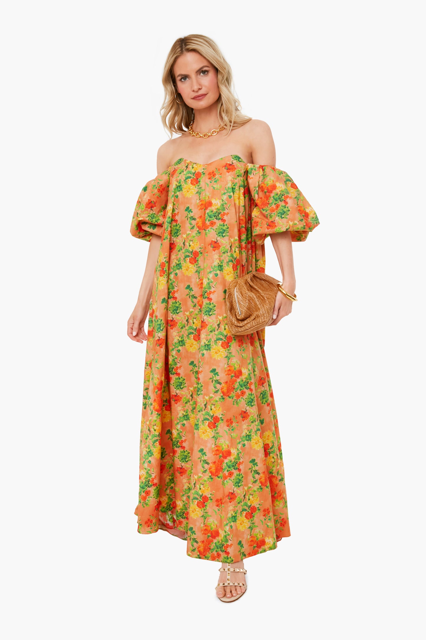Natural Summer Palmer Maxi Dress