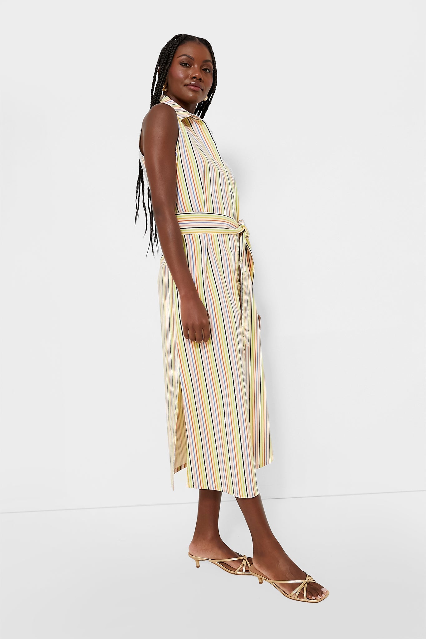 Rainbow Stripe Sleeveless Riley Dress