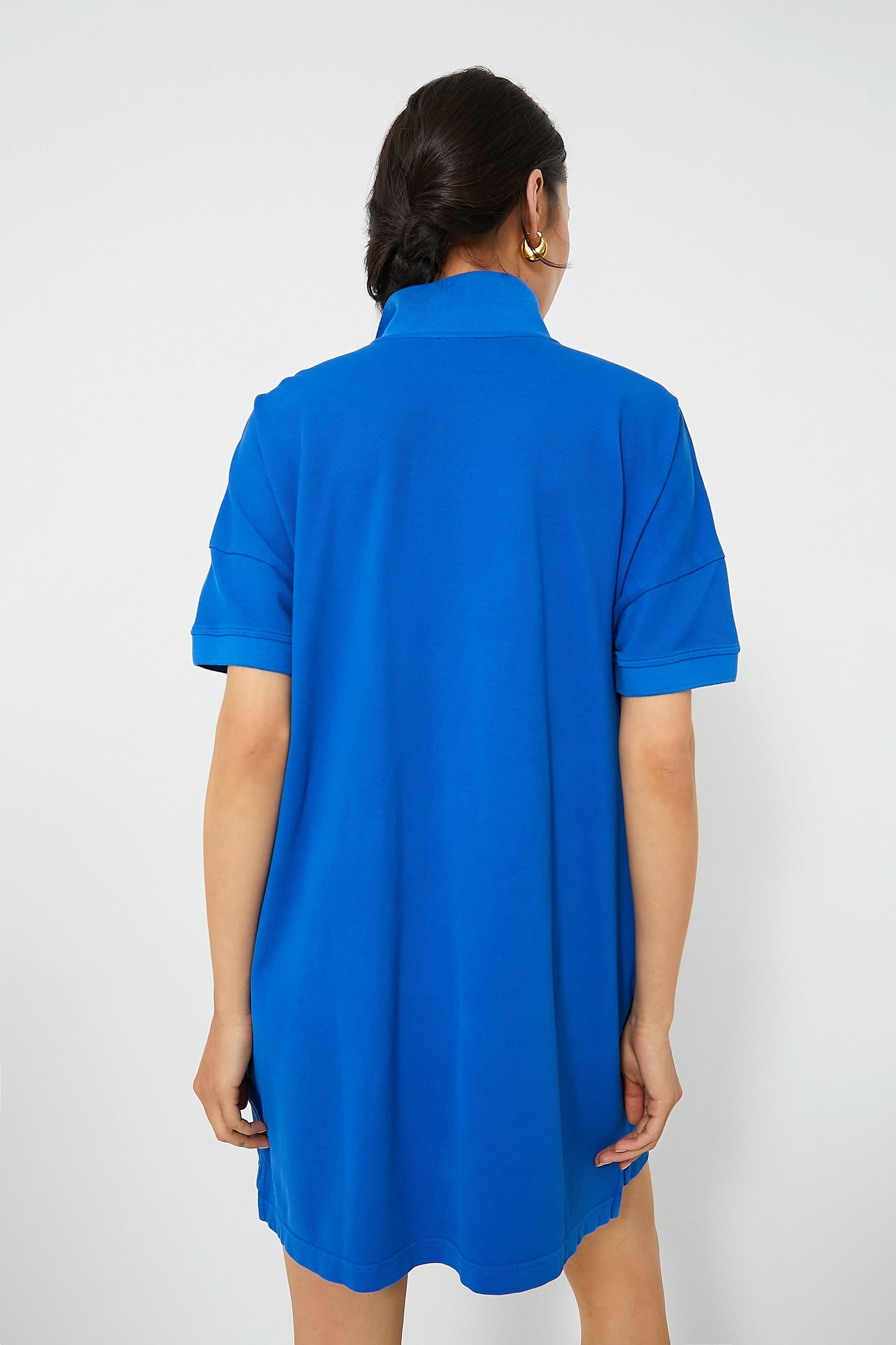 Blue Pique Teller Polo Dress
